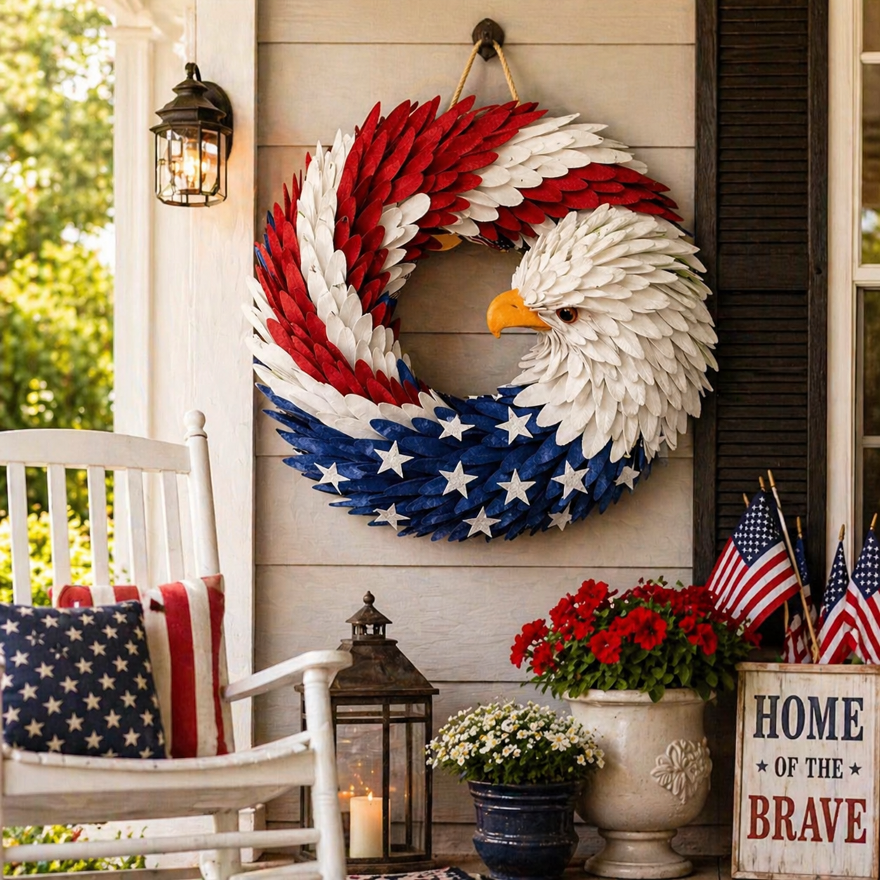 Patriotic Eagle Wreath