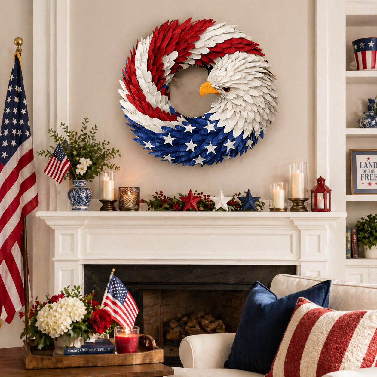 Patriotic Eagle Wreath