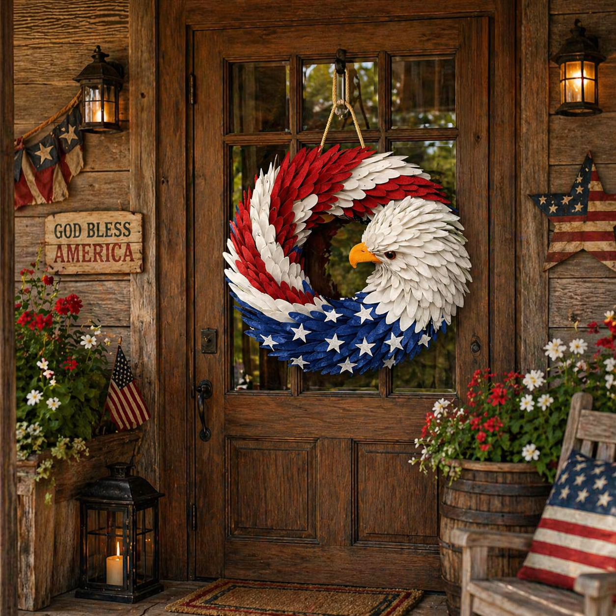 Patriotic Eagle Wreath