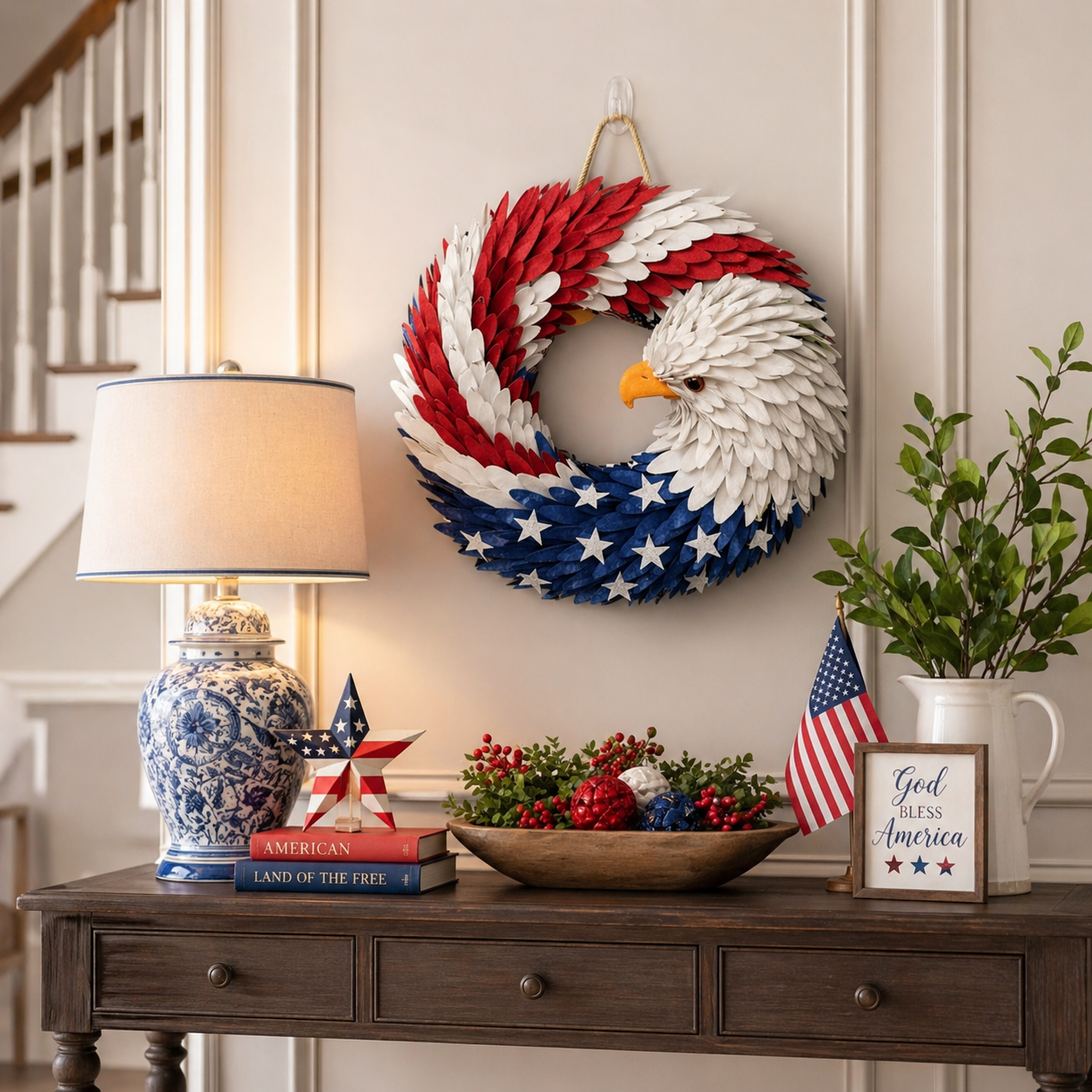 Patriotic Eagle Wreath