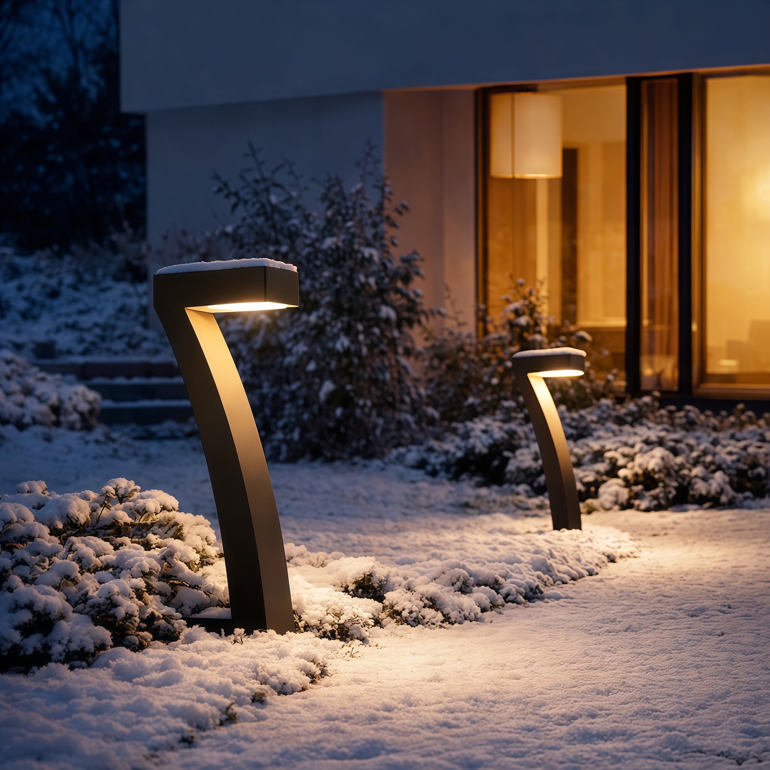 Modern “Z” Shape Solar LED Pathway Lights Warm White 2700K