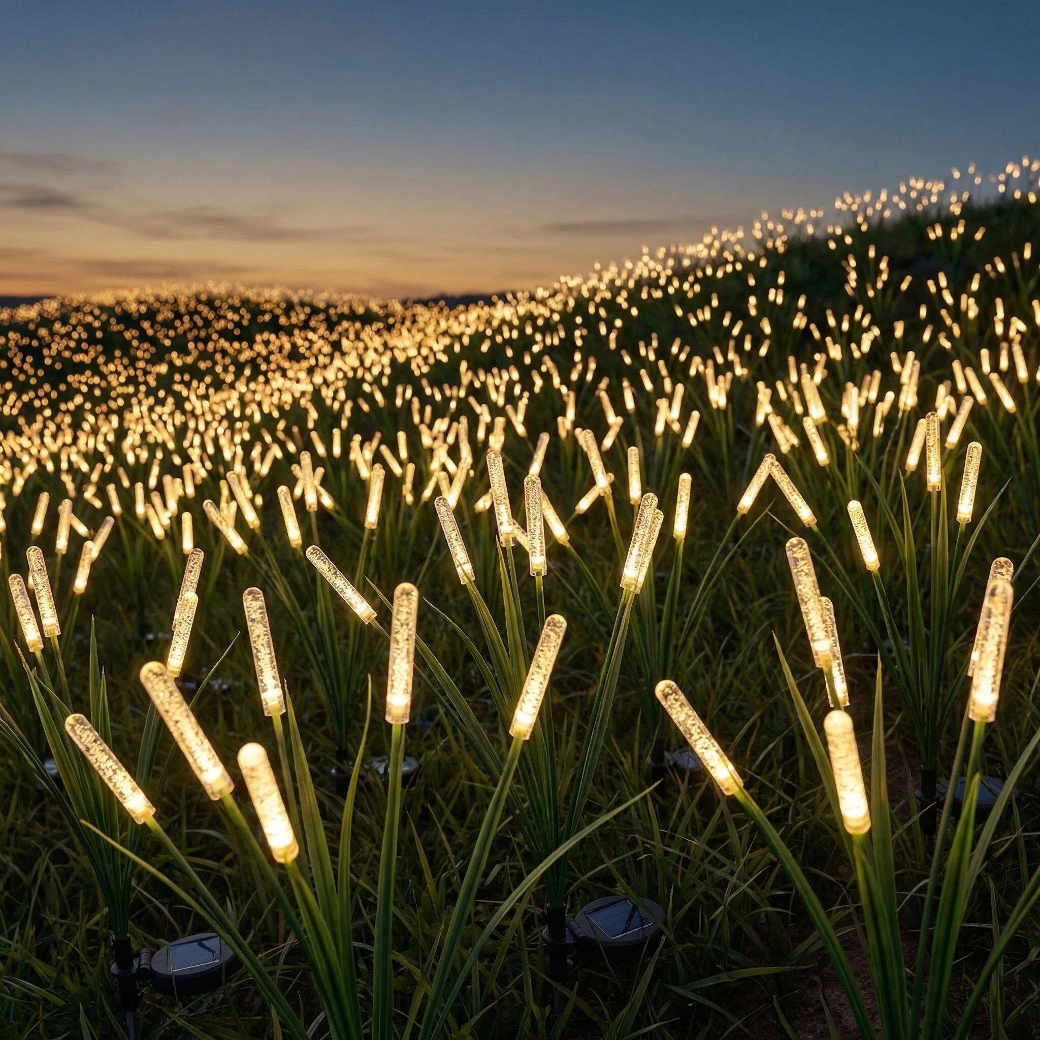 Solar Swaying Cattail Garden Lights