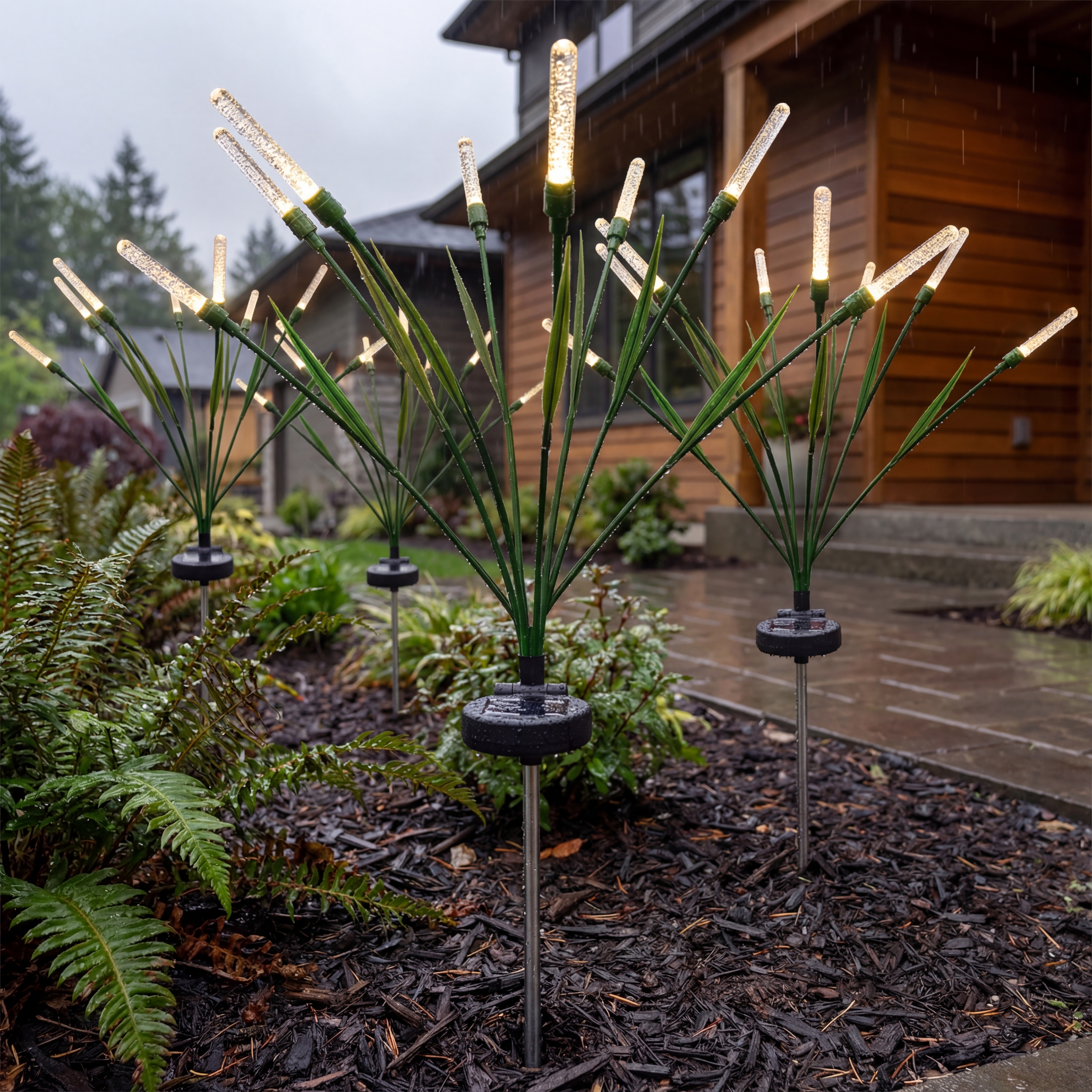 Solar Swaying Cattail Garden Lights