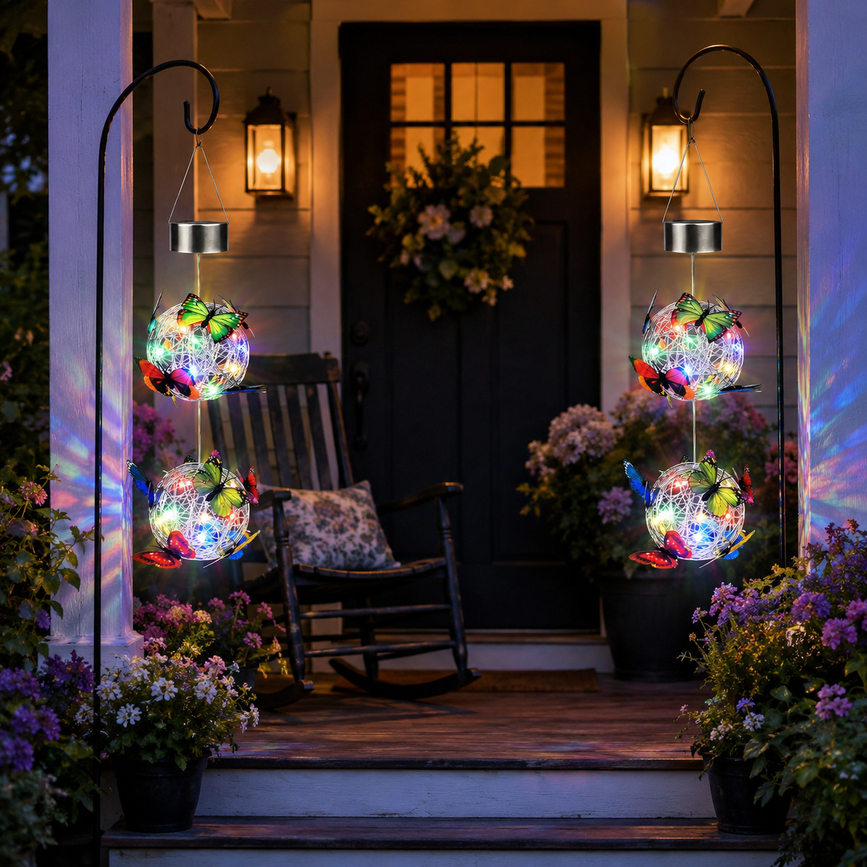 Solar Hanging Butterfly Ball Light