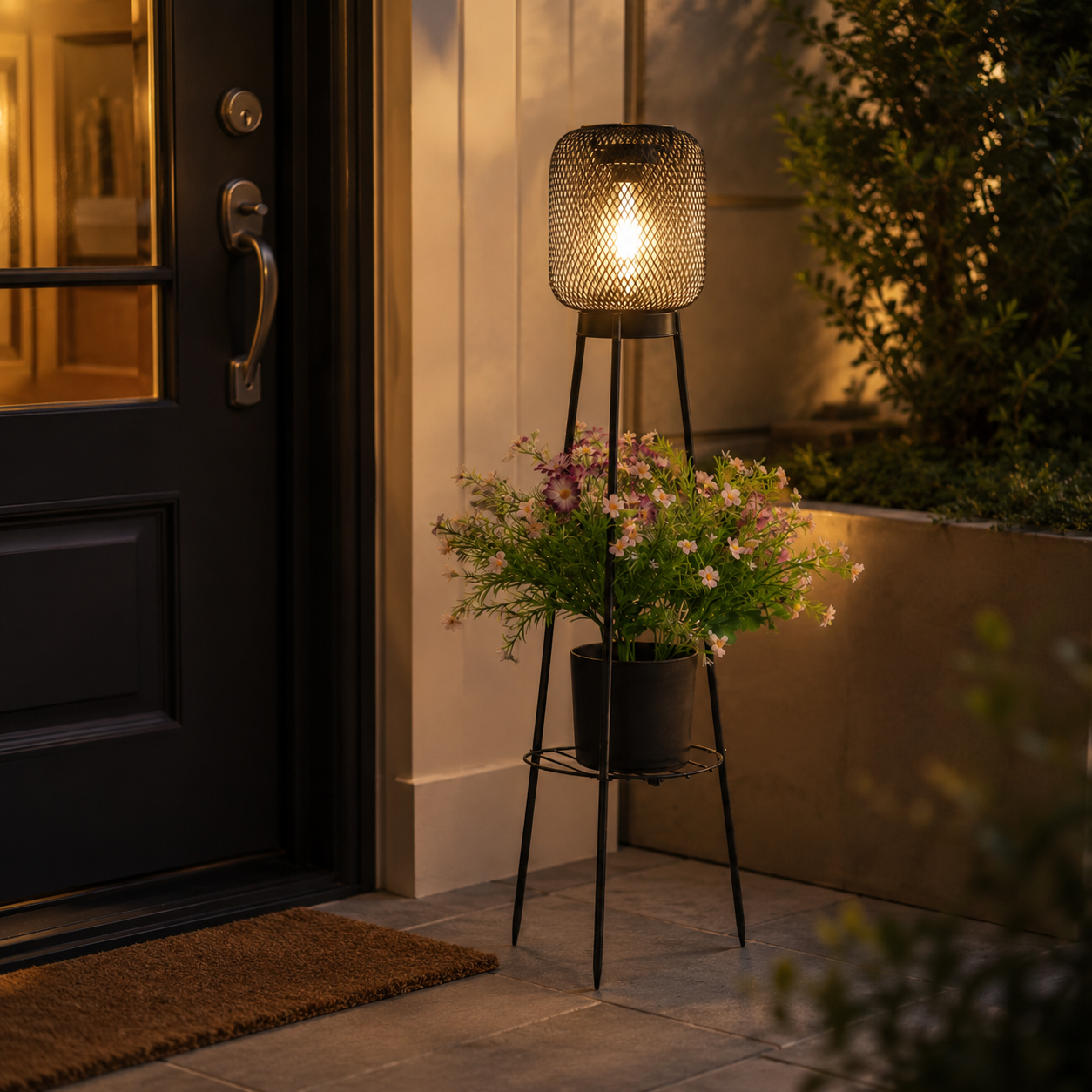 Solar Lantern Plant Stand