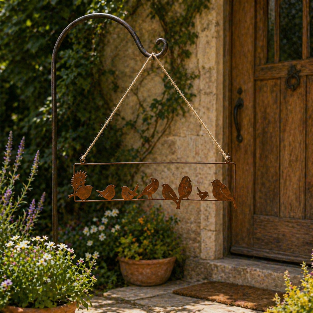 Rustic Hanging Bird Garden Decor