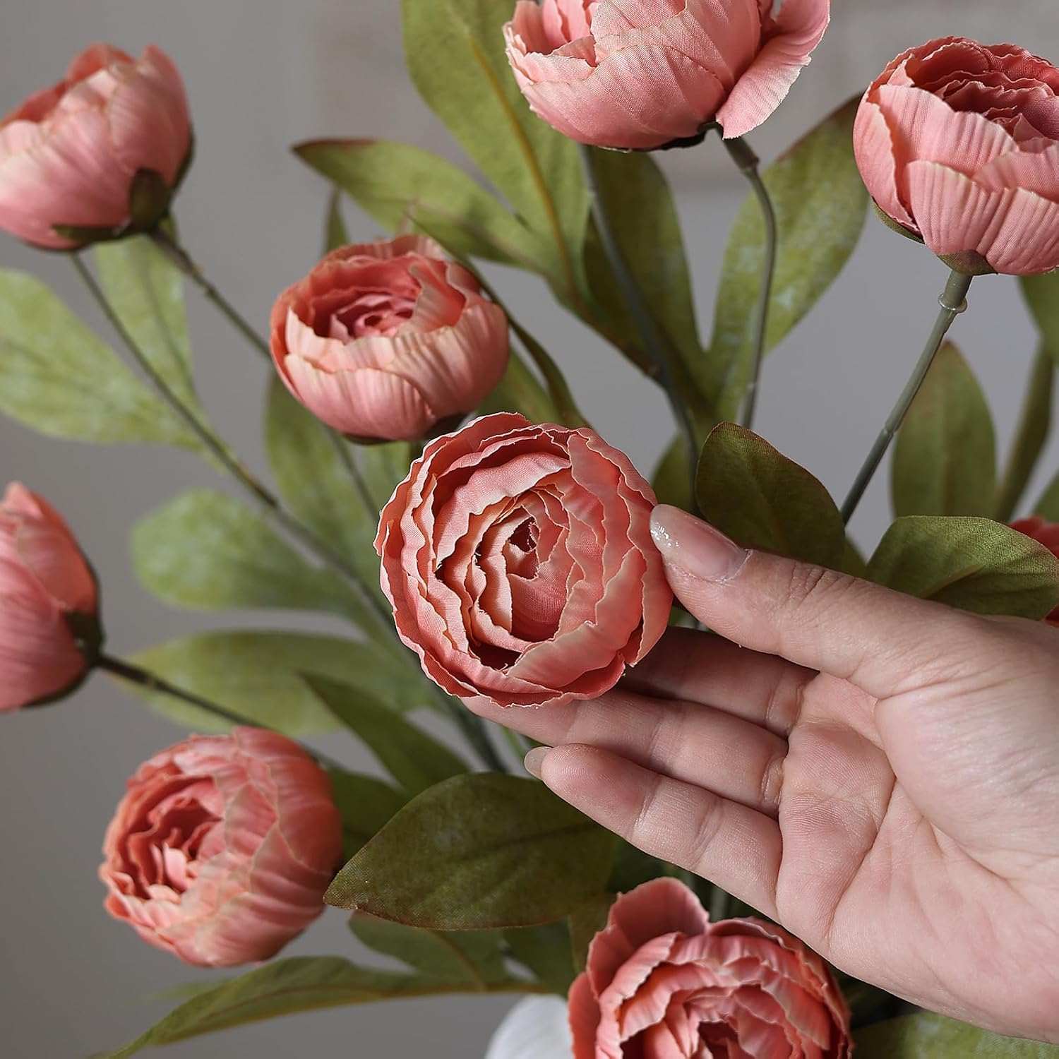 Faux Silk Peony Artificial Flowers