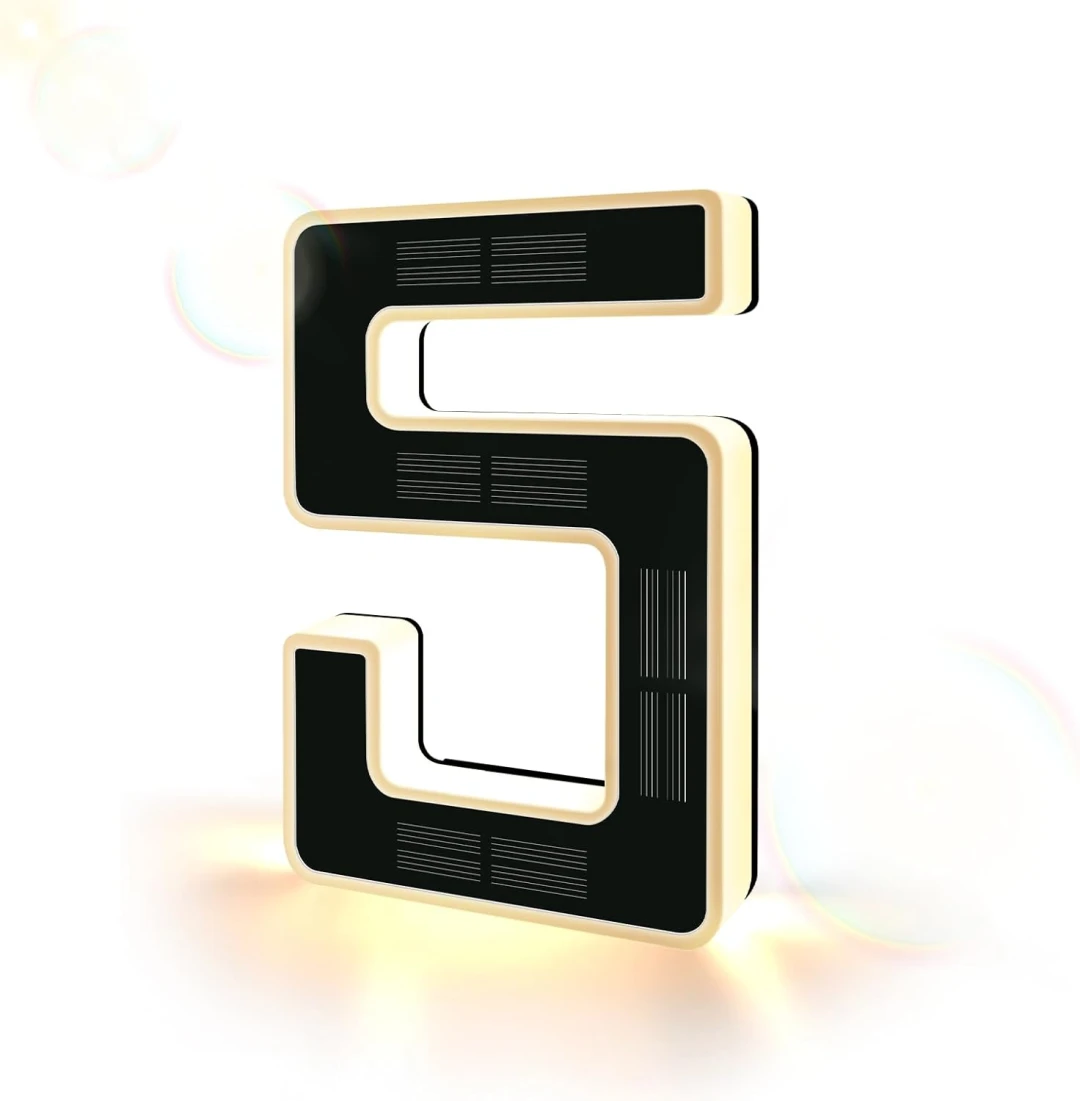 Modern Solar LED Illuminated House Number