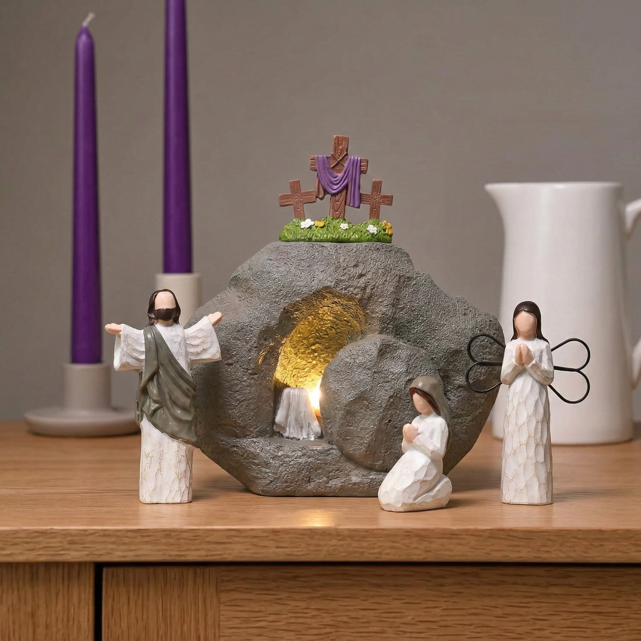 Resurrection Light Empty Tomb Easter Scene
