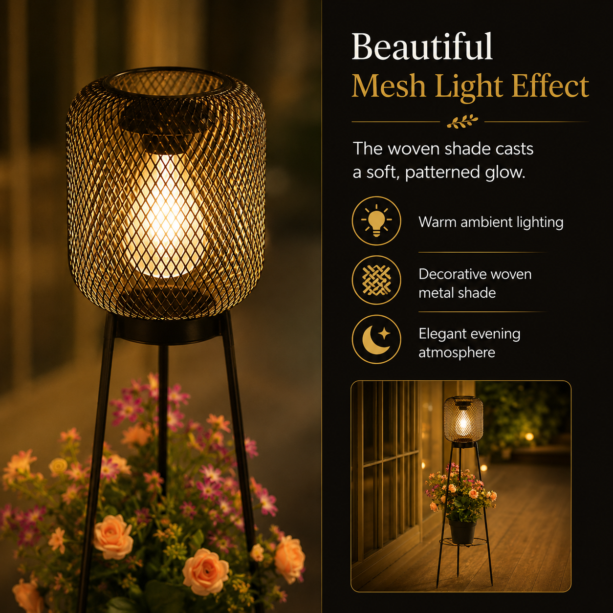 Solar Lantern Plant Stand