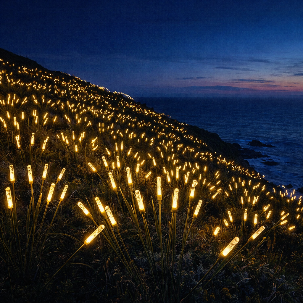 Solar Swaying Cattail Garden Lights
