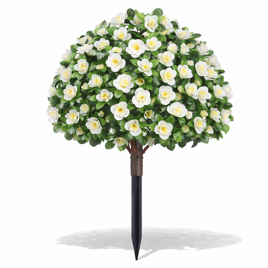 Lifelike Floral Topiary Tree