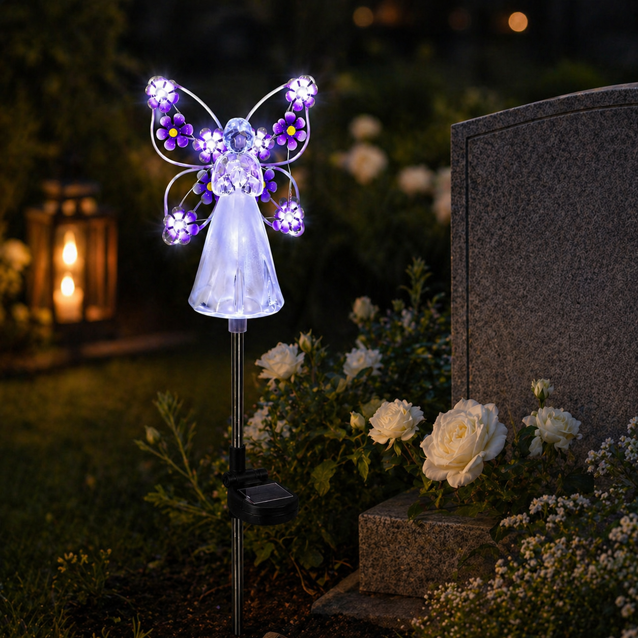 Eternal Bloom Angel Solar Garden Stake Light