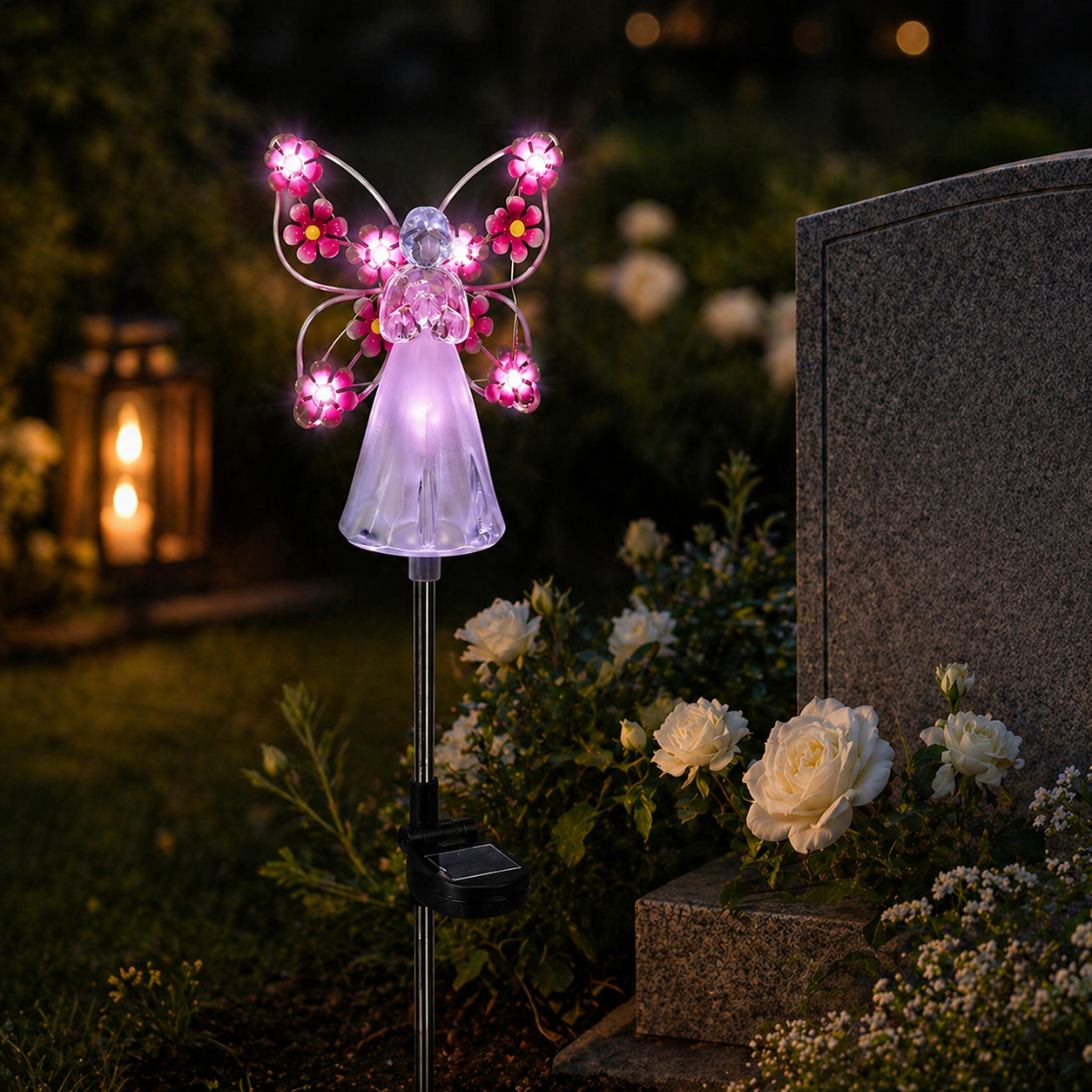 Eternal Bloom Angel Solar Garden Stake Light