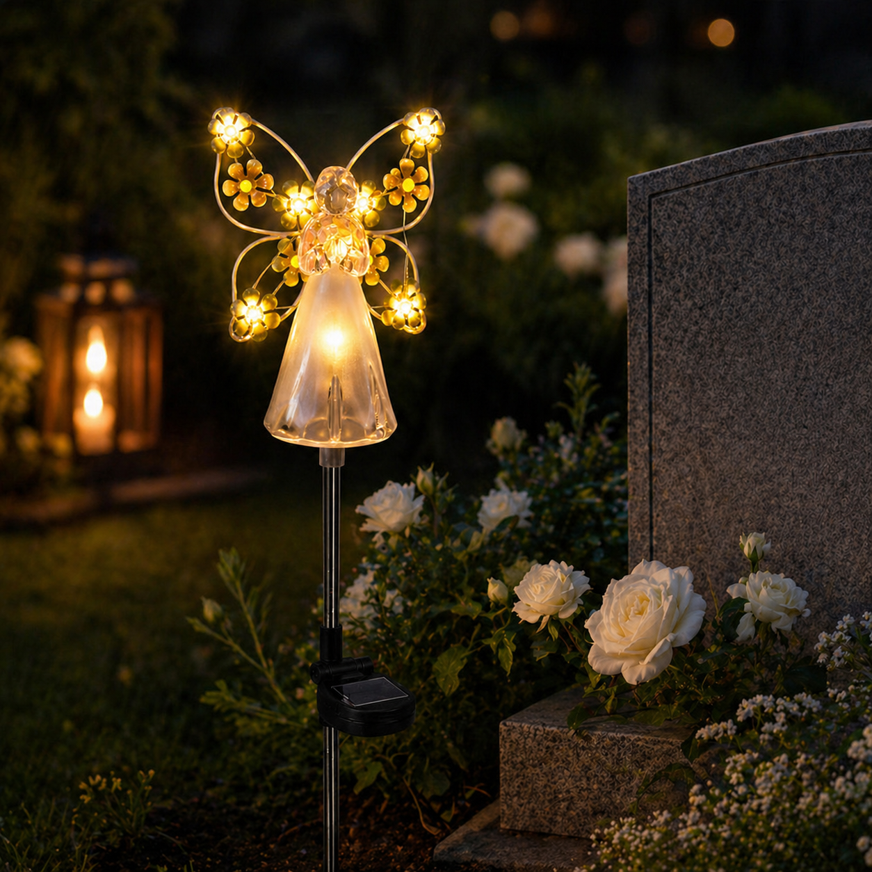 Eternal Bloom Angel Solar Garden Stake Light