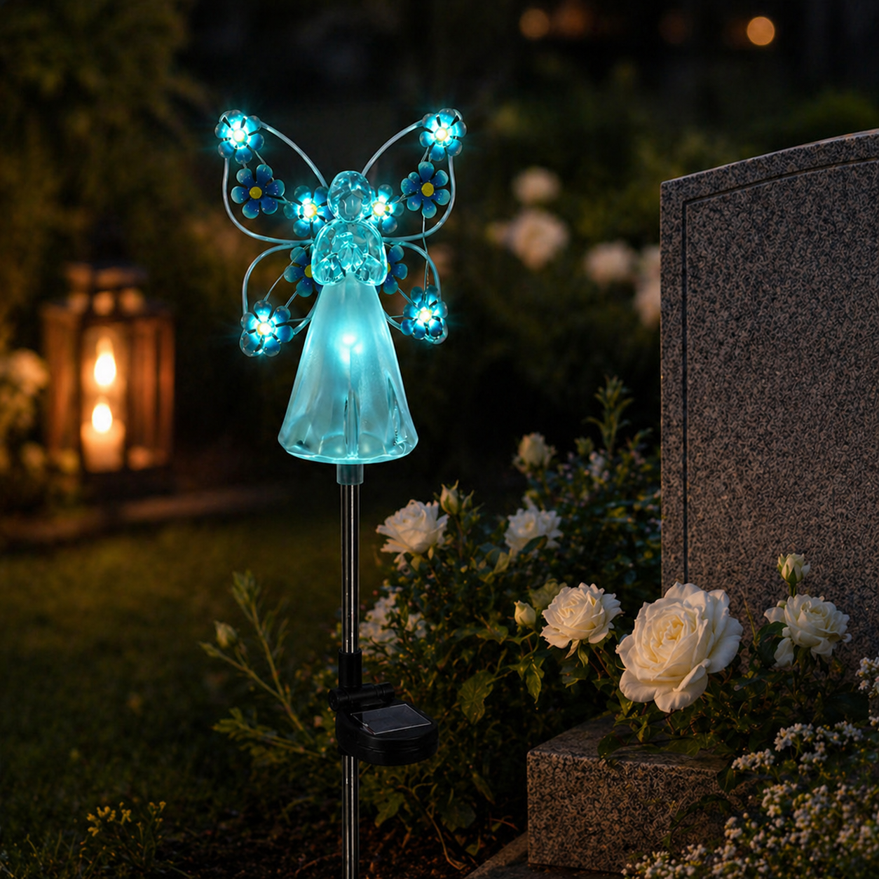 Eternal Bloom Angel Solar Garden Stake Light