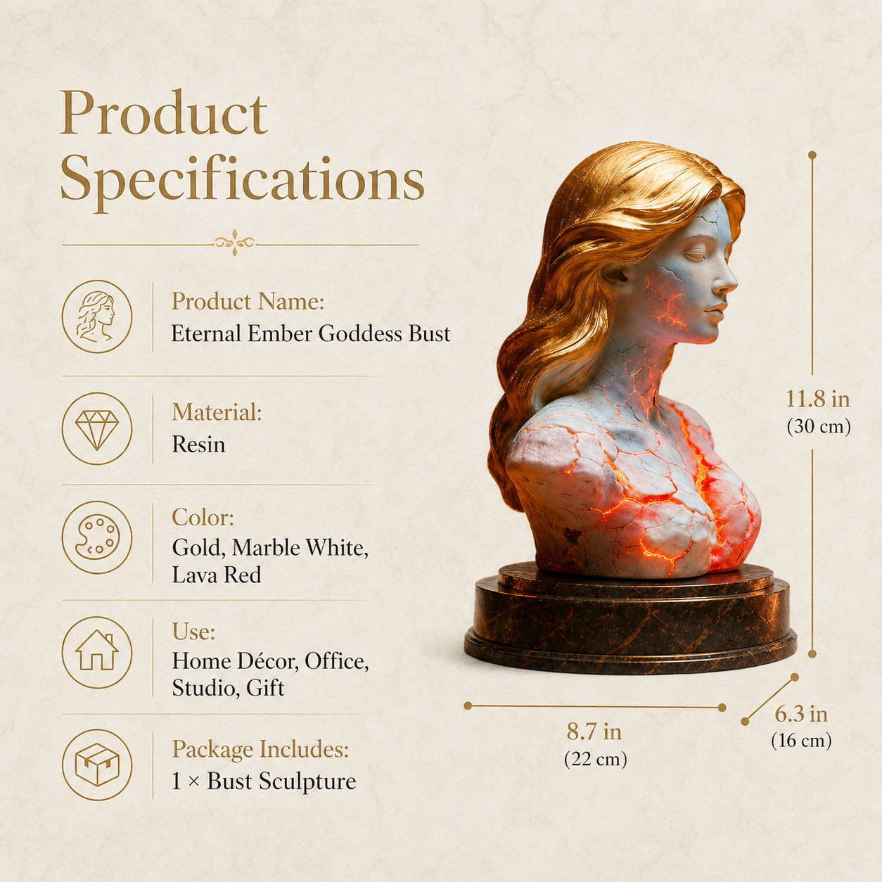 Eternal Ember Goddess Bust