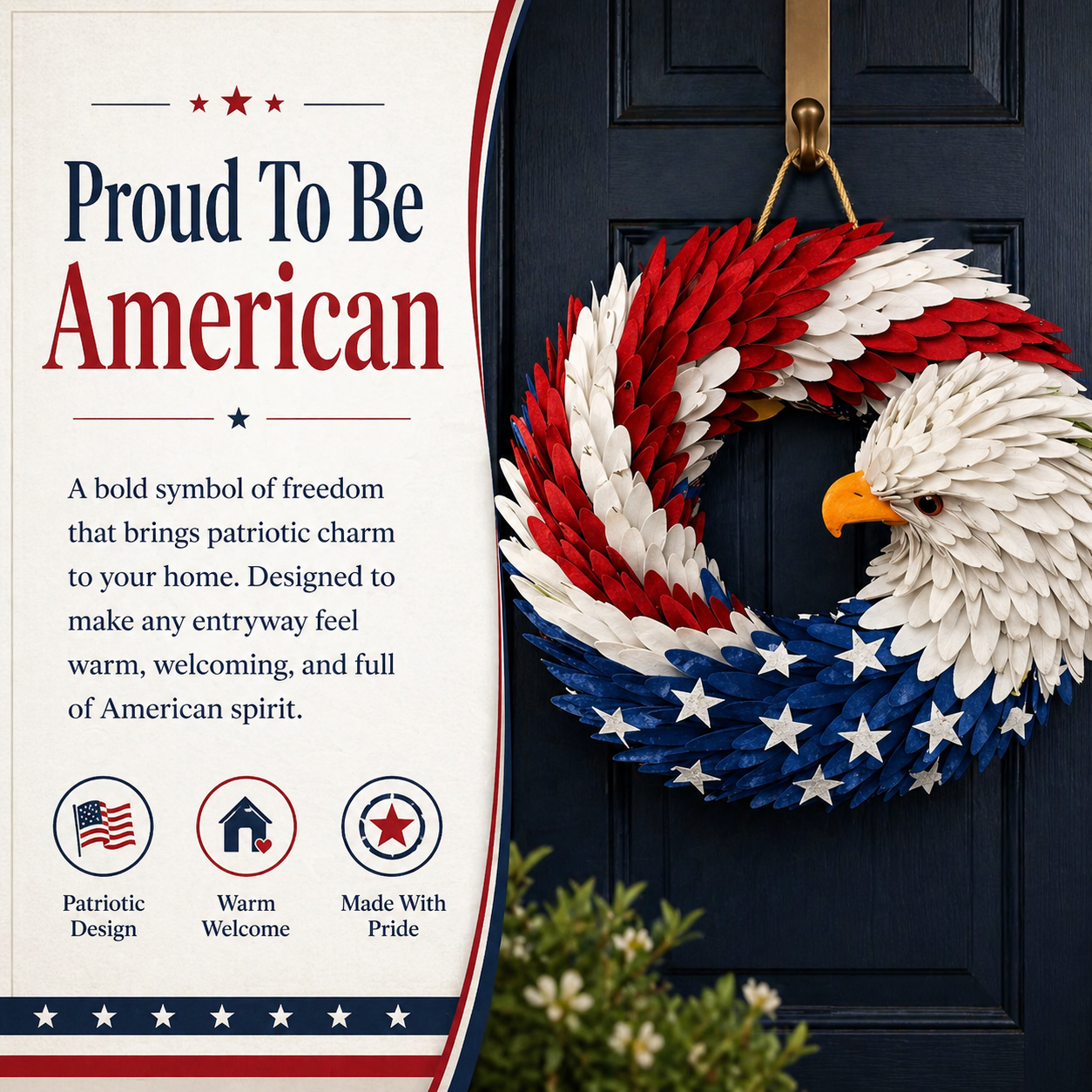 Patriotic Eagle Wreath