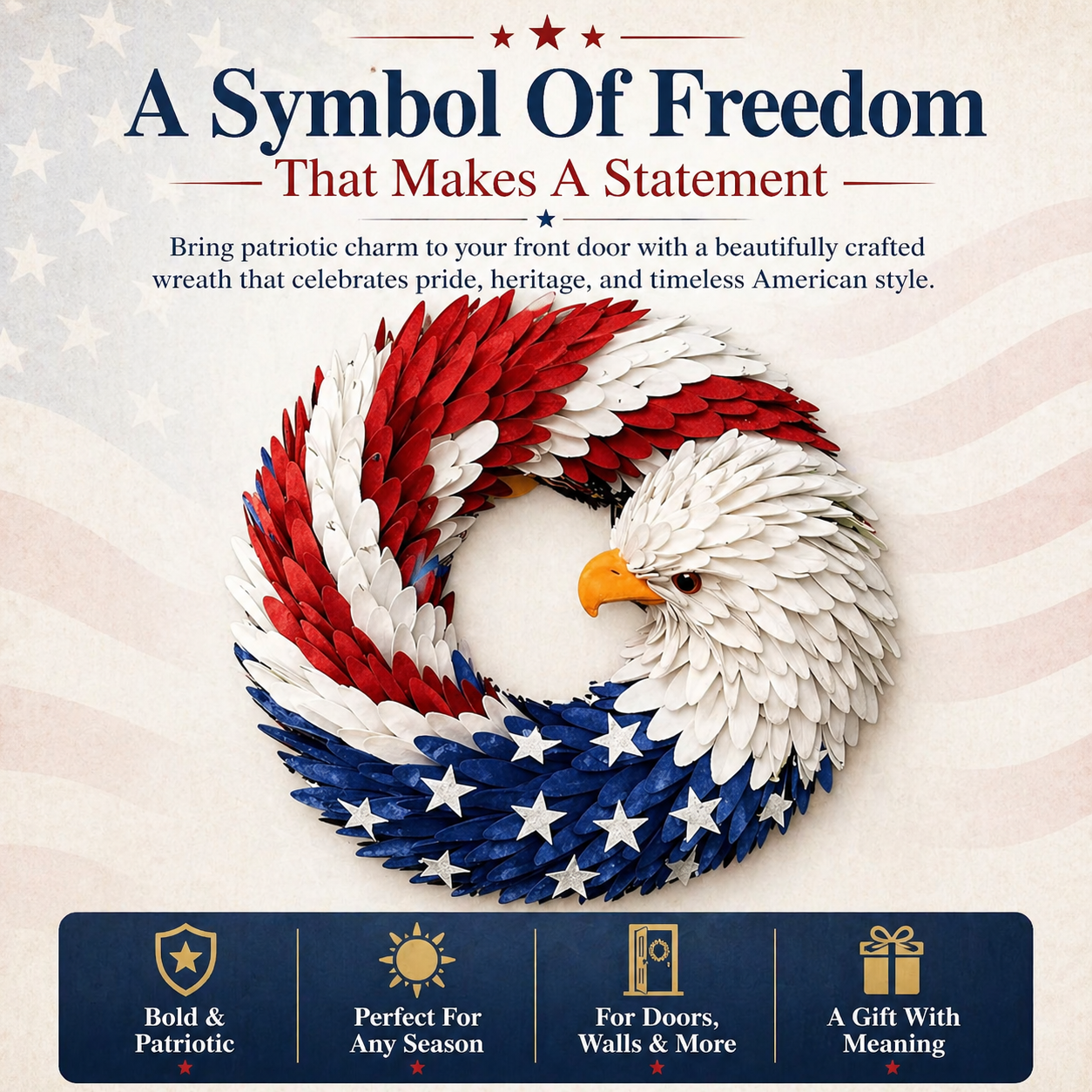 Patriotic Eagle Wreath