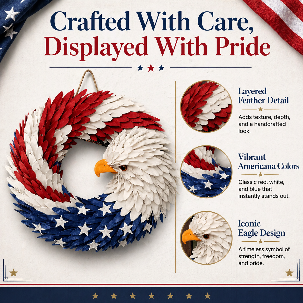Patriotic Eagle Wreath