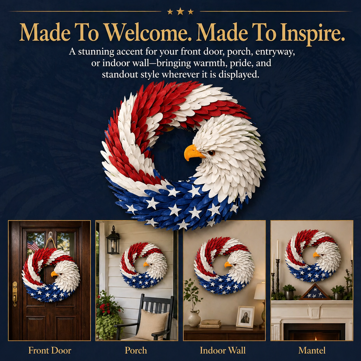 Patriotic Eagle Wreath