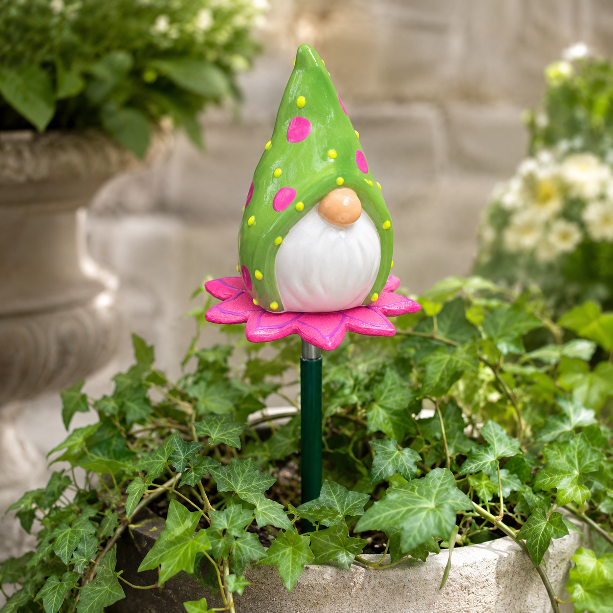 Blooming Gnome Garden Stakes