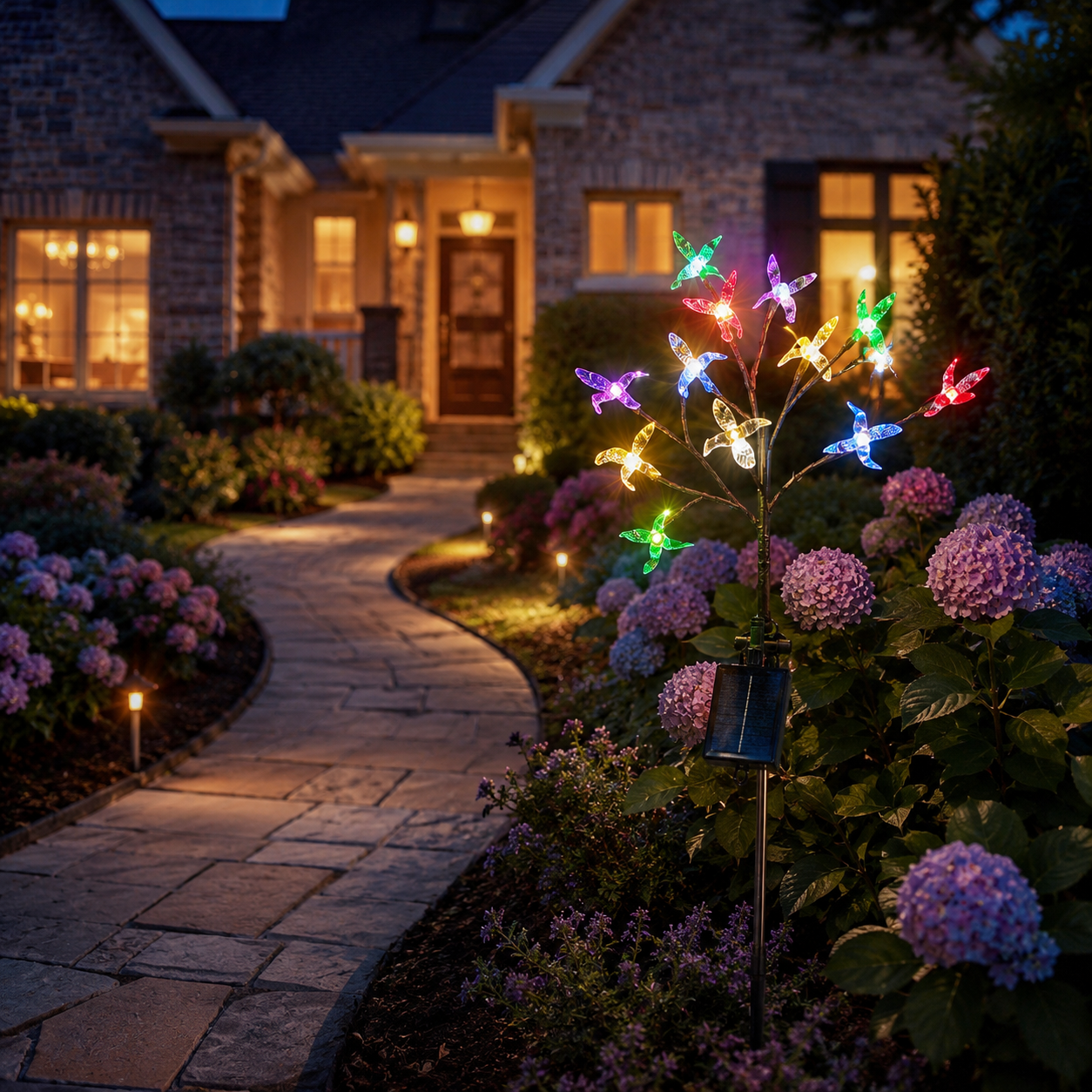 Solar Hummingbird Garden Stake Light