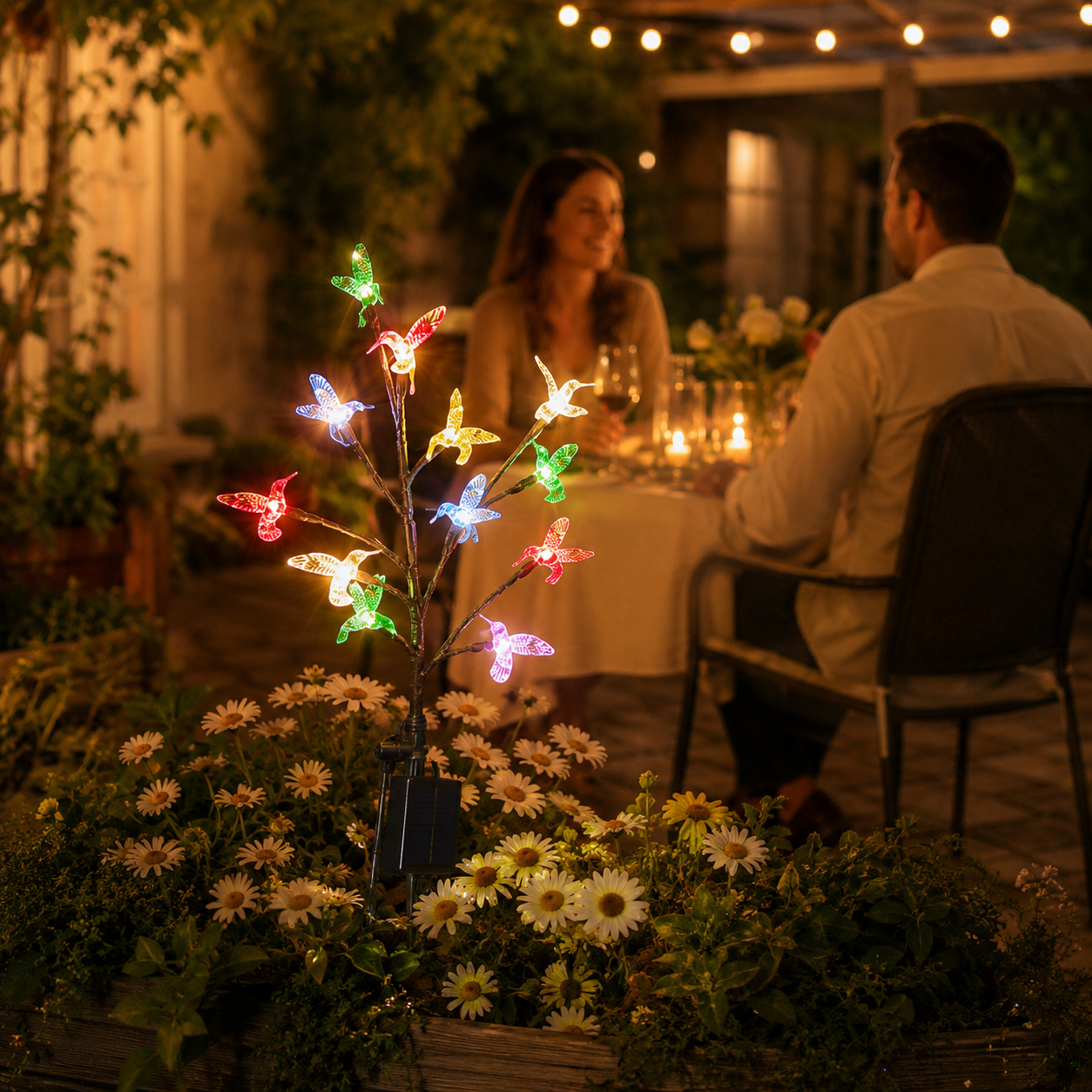 Solar Hummingbird Garden Stake Light