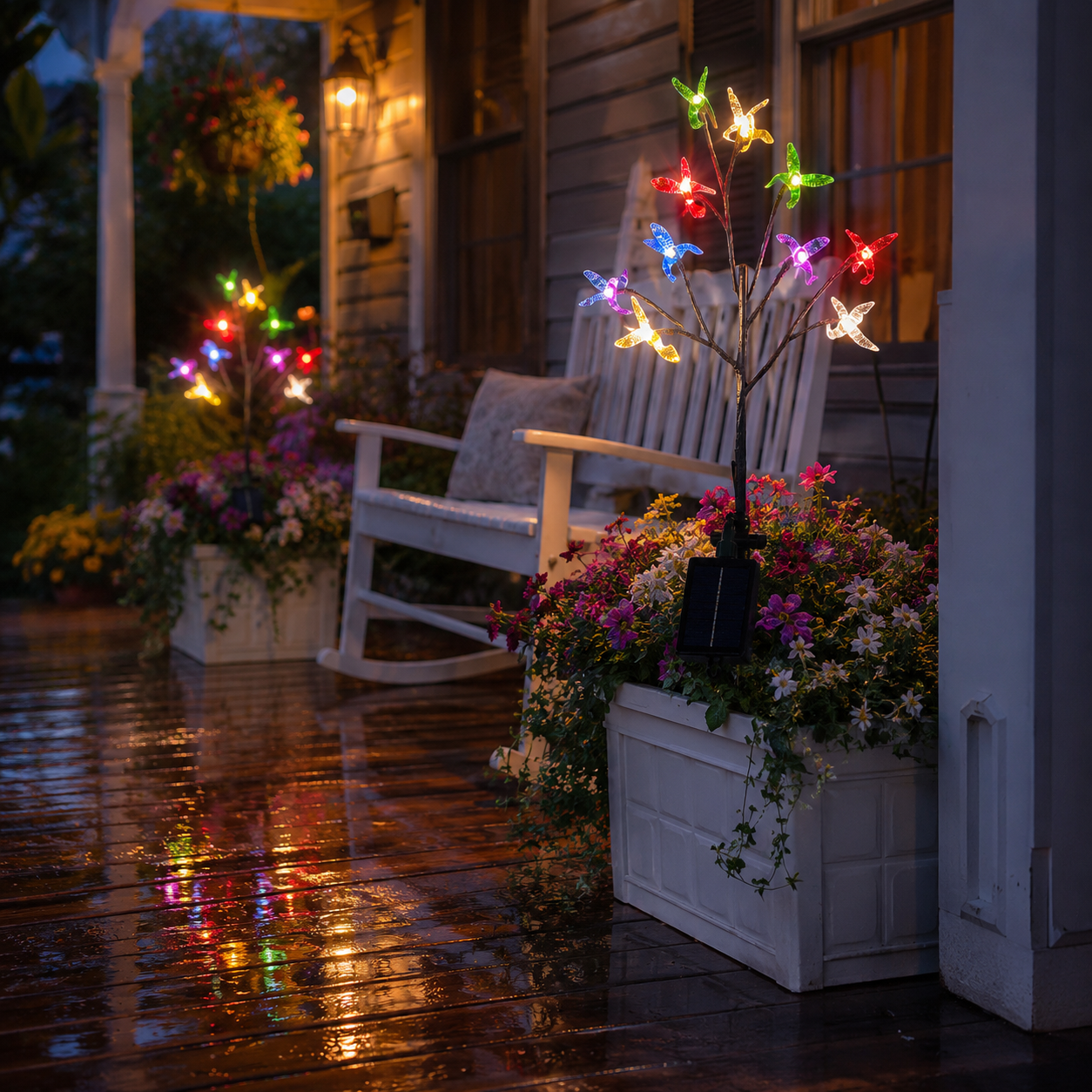 Solar Hummingbird Garden Stake Light