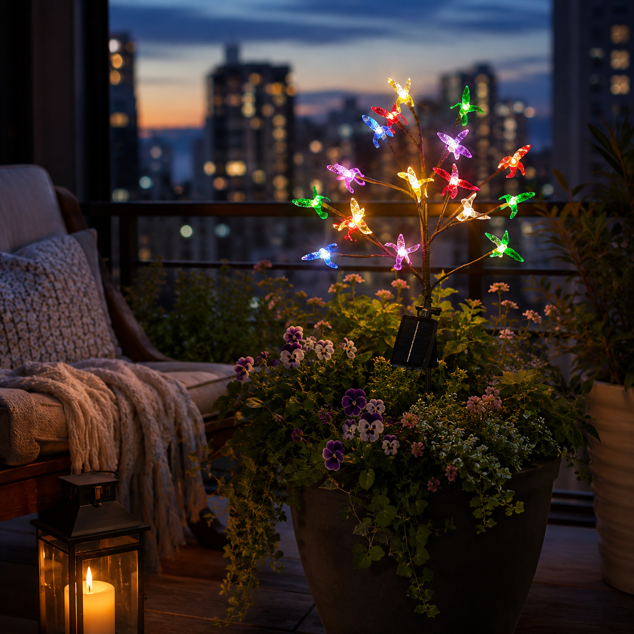 Solar Hummingbird Garden Stake Light