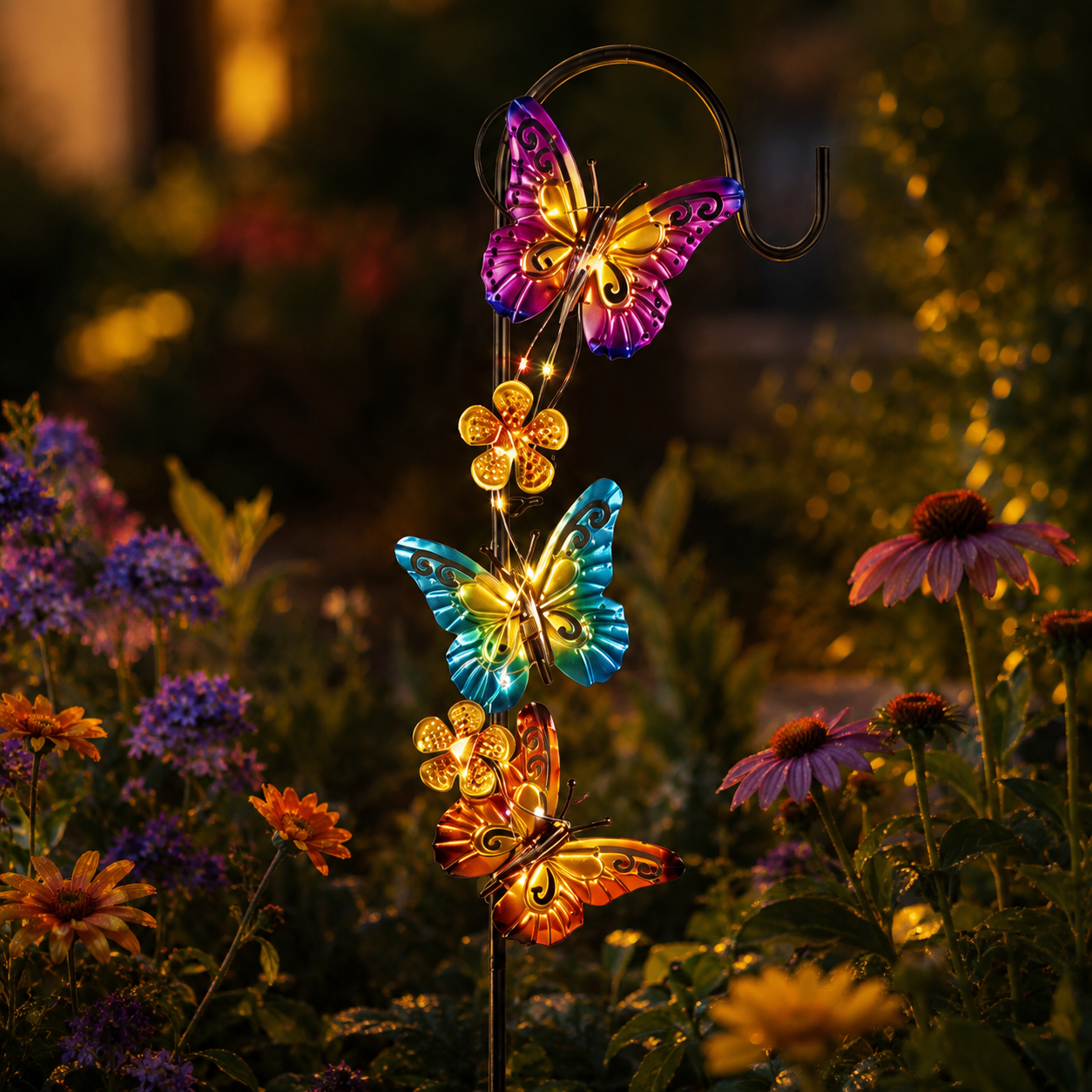 Butterfly Blossom Solar Garden Stake Light
