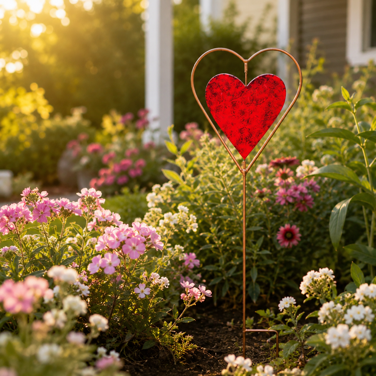 Rotating Heart Garden Stake