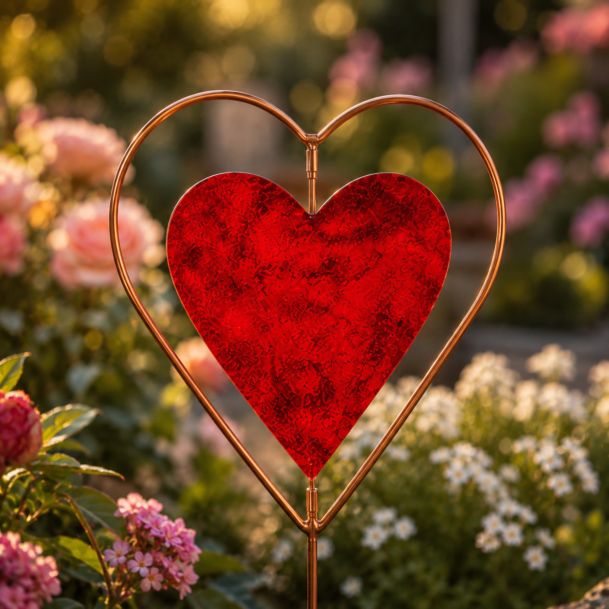 Rotating Heart Garden Stake
