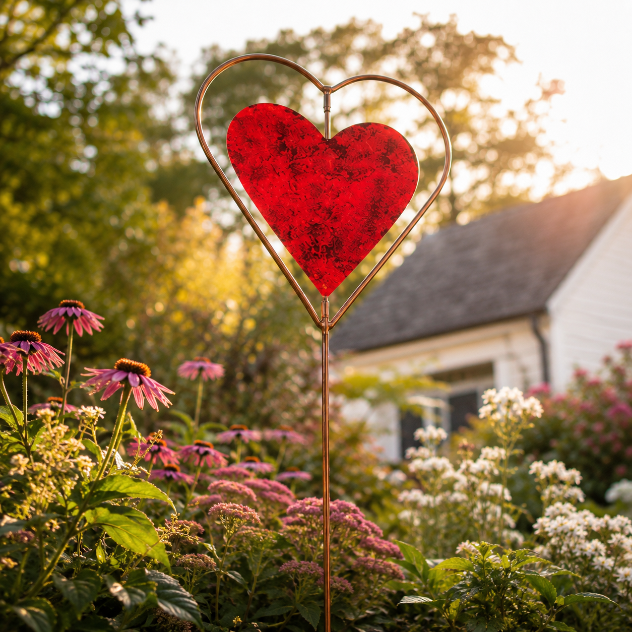 Rotating Heart Garden Stake