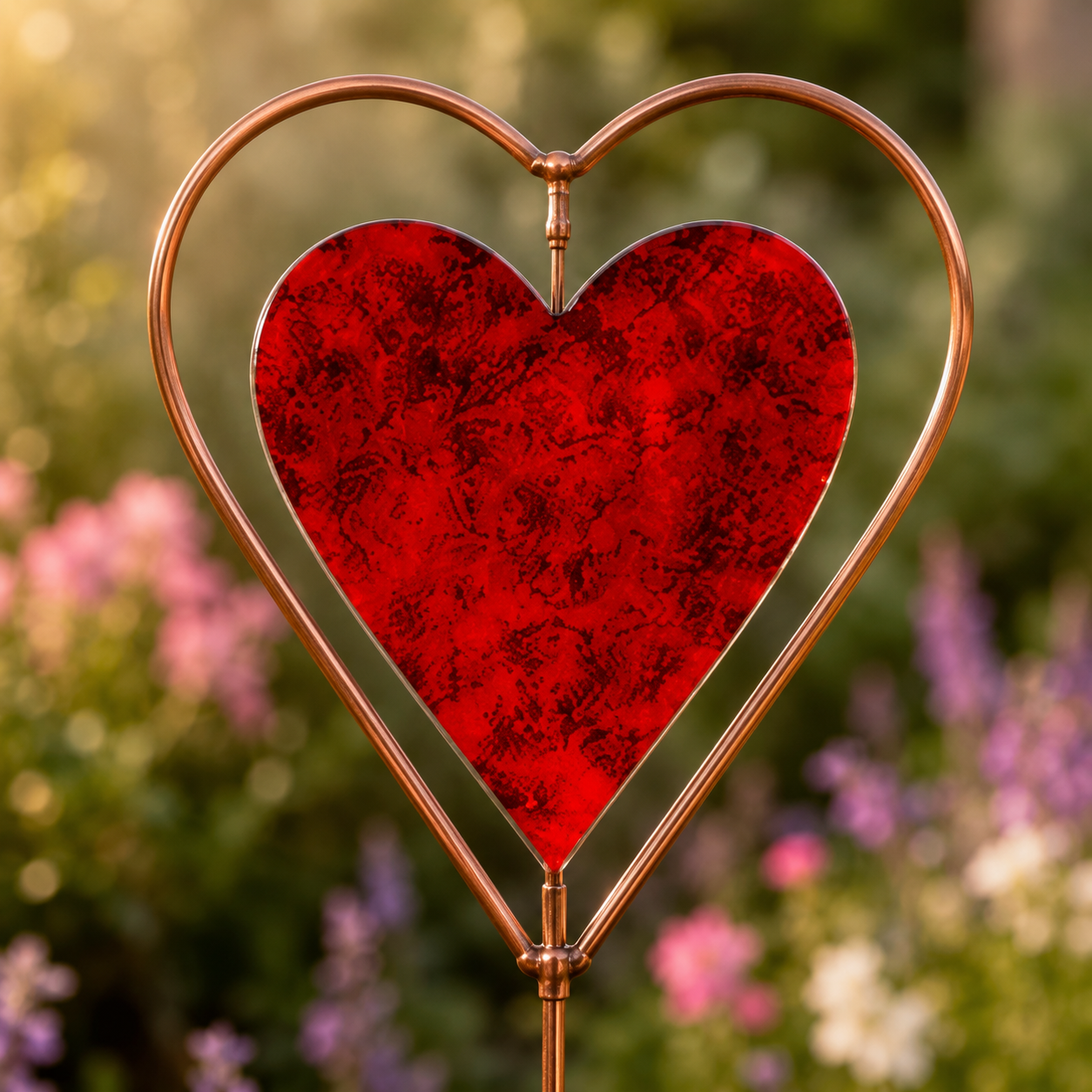 Rotating Heart Garden Stake