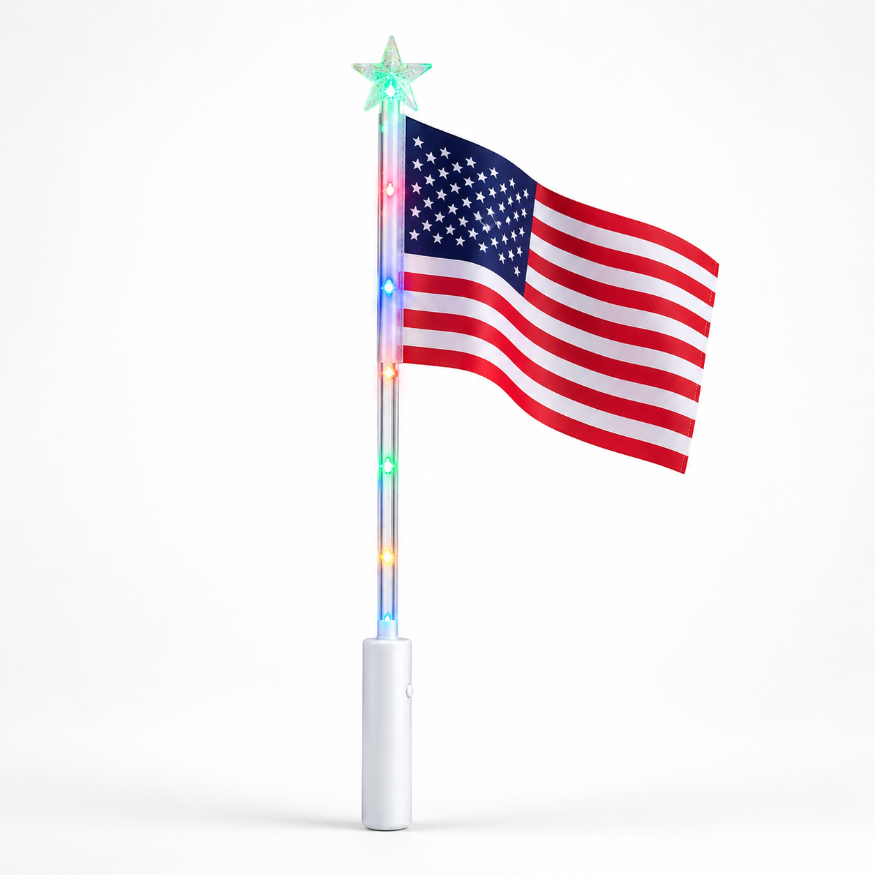 Light-Up Handheld American Flag Wand