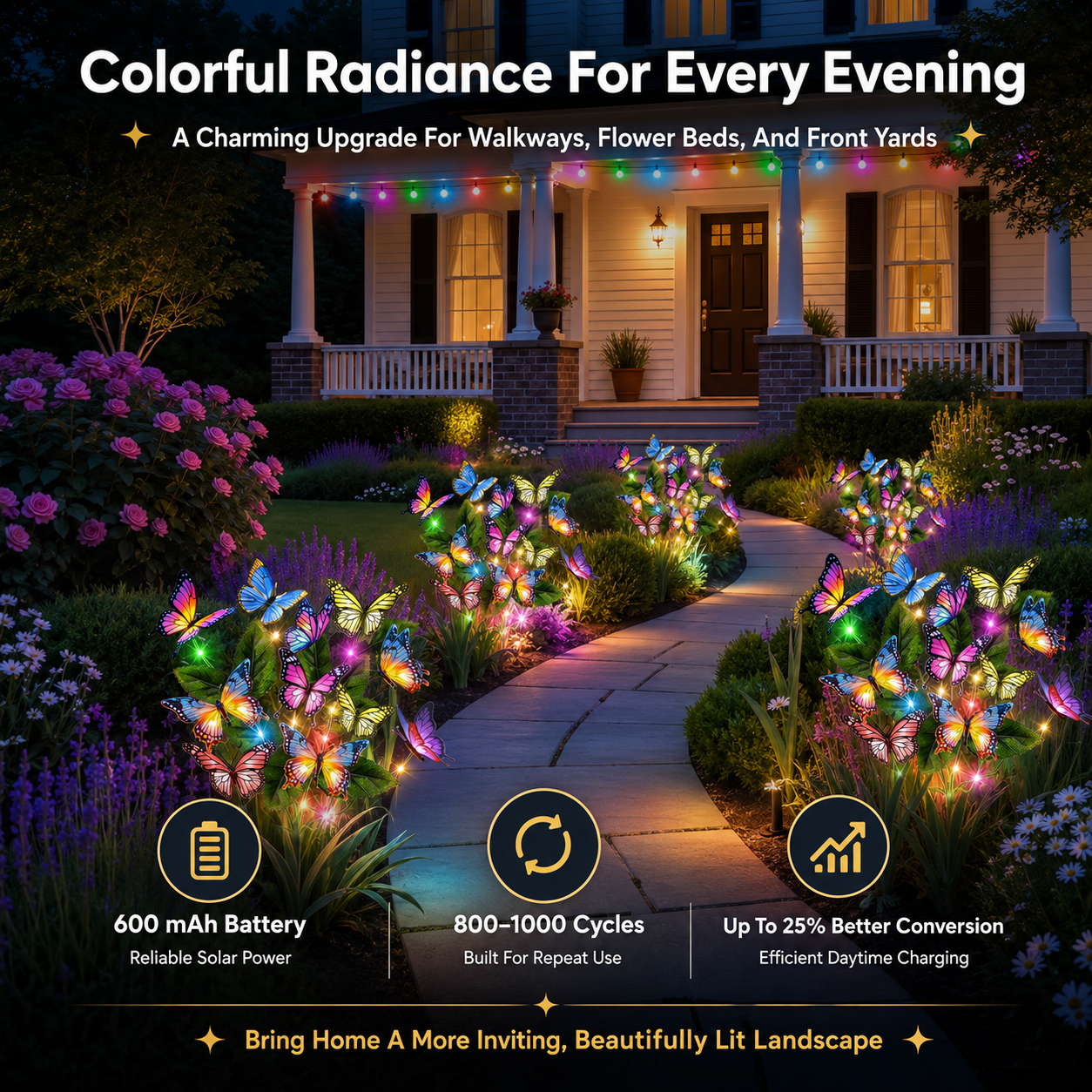 Colorful Solar Butterflies Made For Magical Outdoor Nights