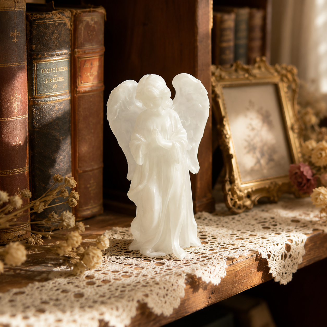 Luminous Prayer Angel Statue