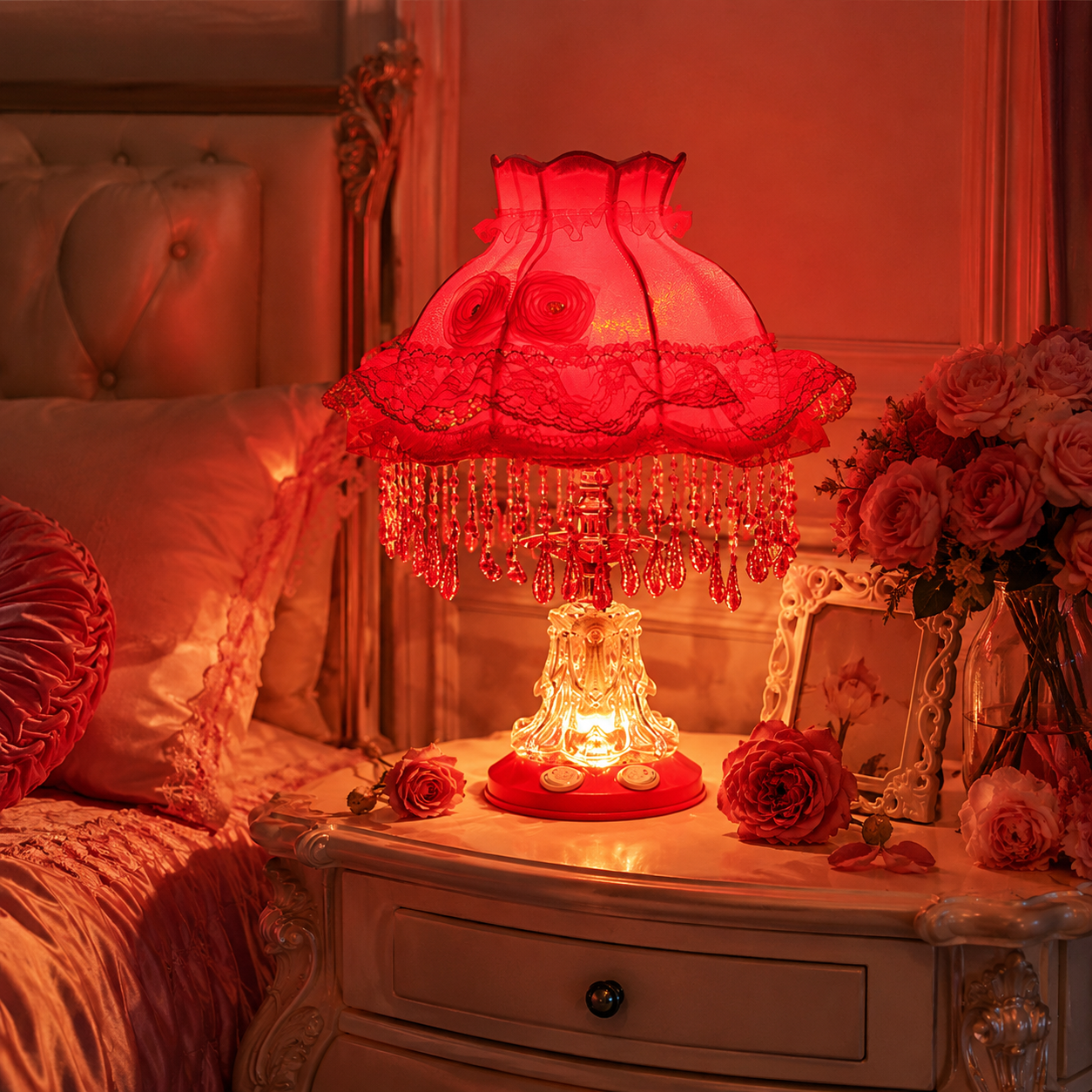 Rosette Manor Vintage Princess Table Lamp