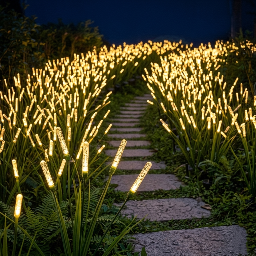 Solar Swaying Cattail Garden Lights