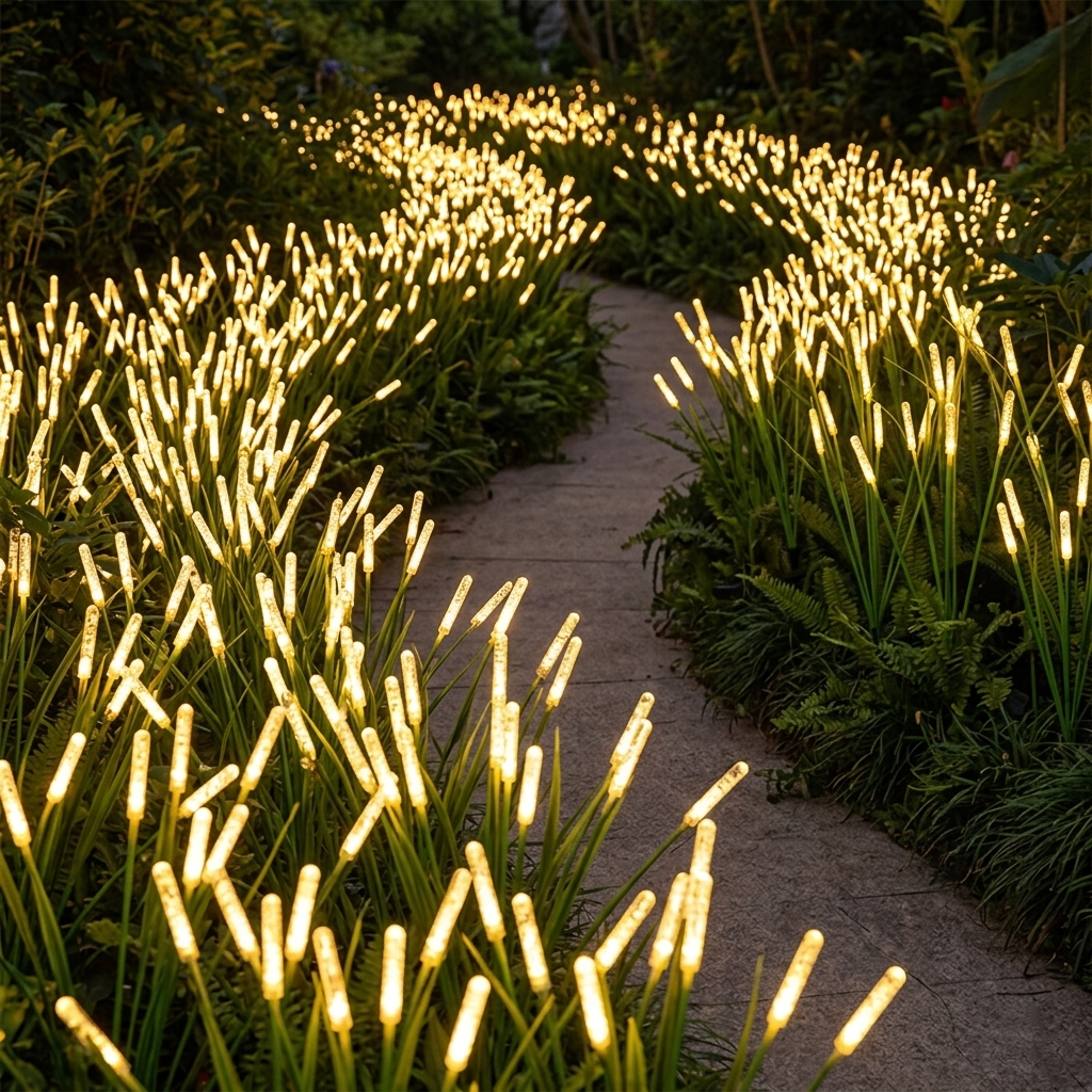 Solar Swaying Cattail Garden Lights