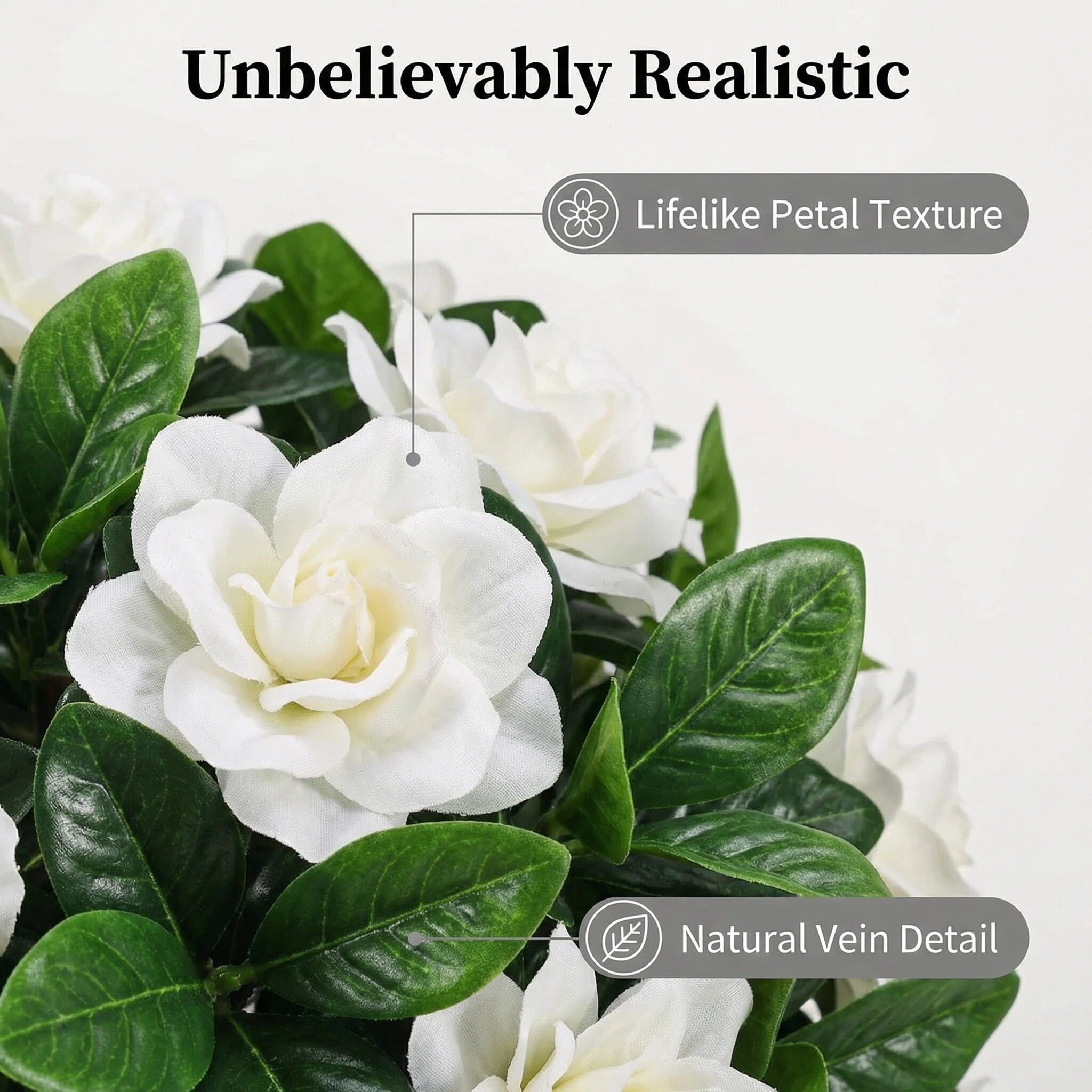 Lifelike Floral Topiary Tree