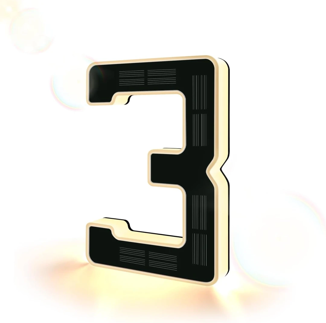 Modern Solar LED Illuminated House Number