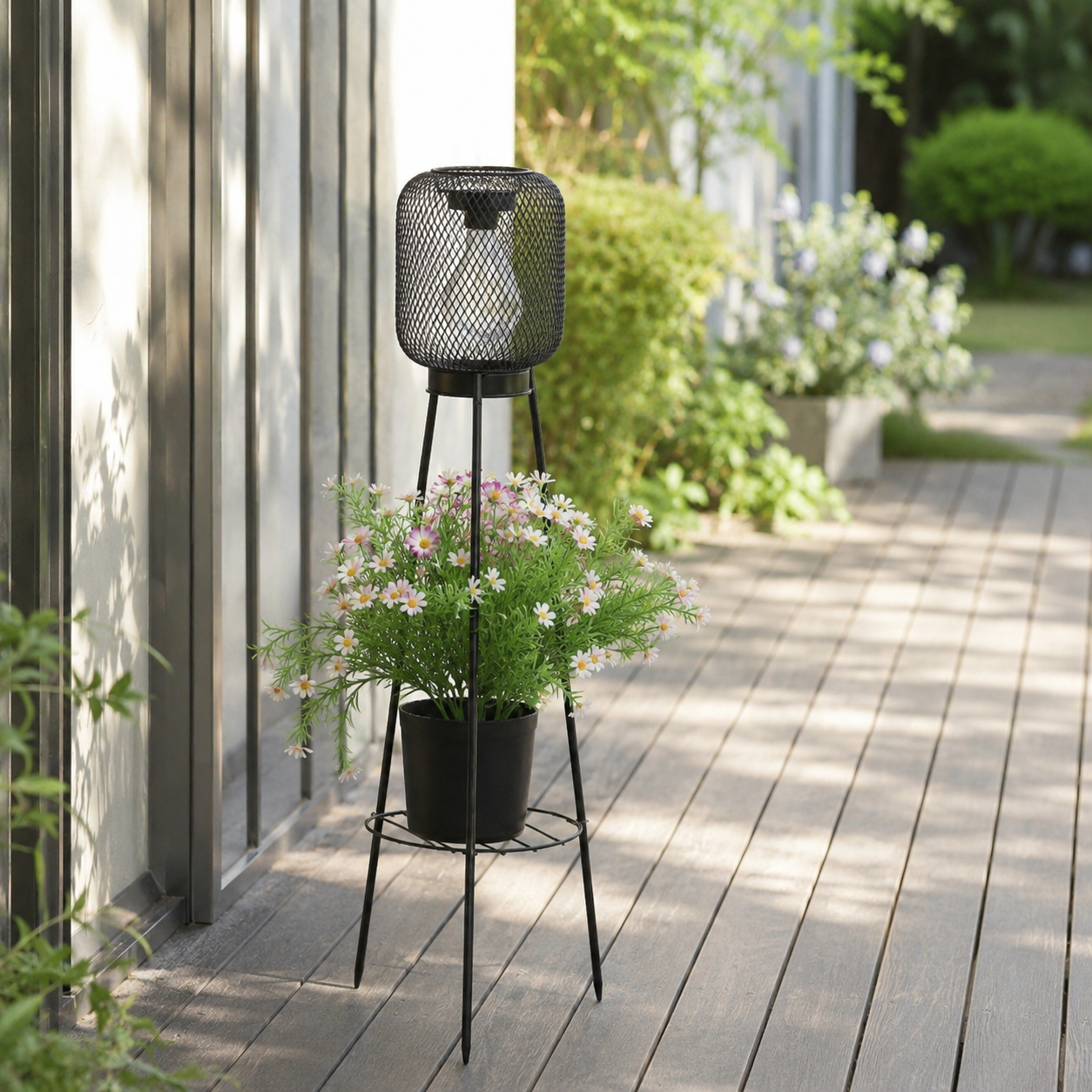 Solar Lantern Plant Stand