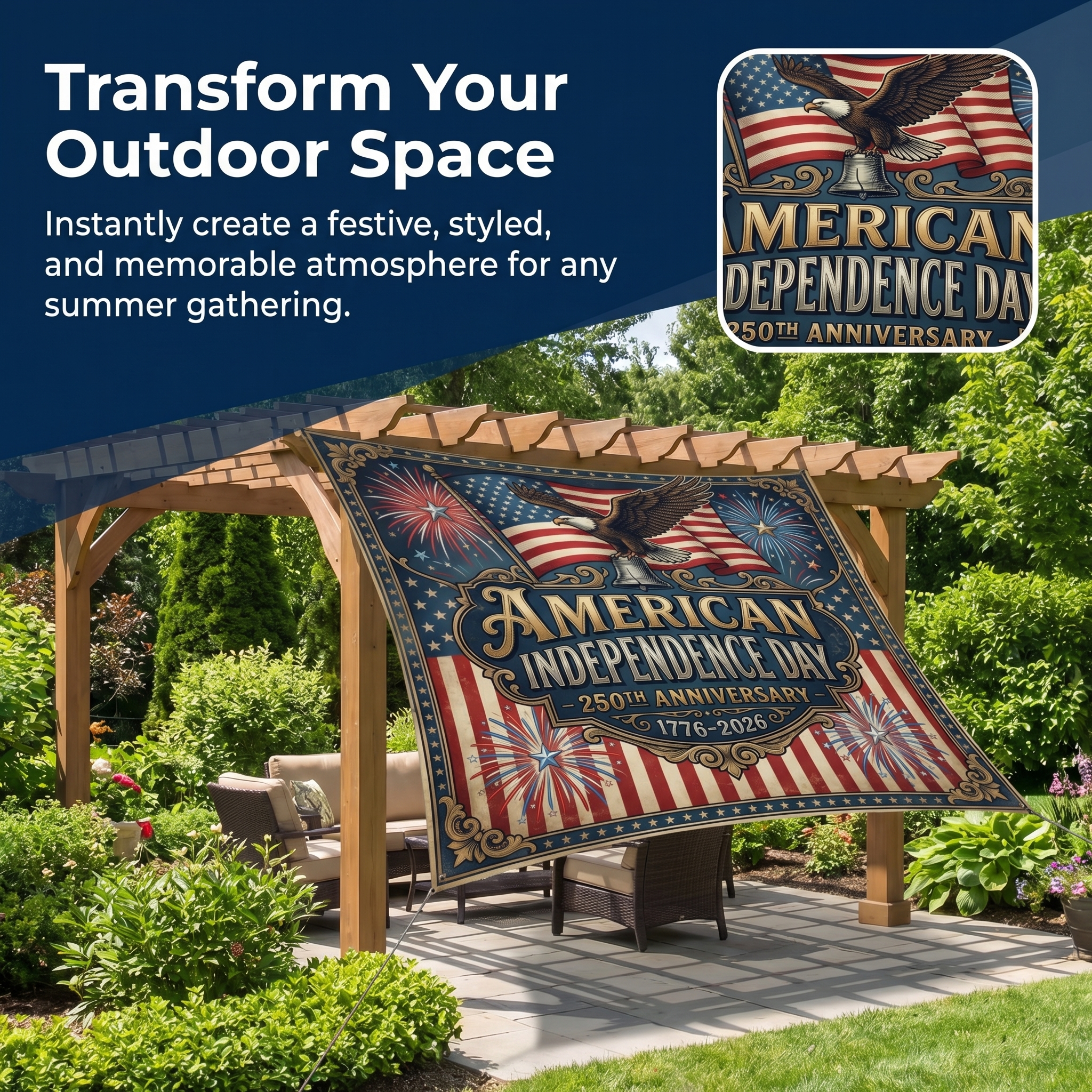 Liberty Eagle 250 Anniversary Canopy Tarp