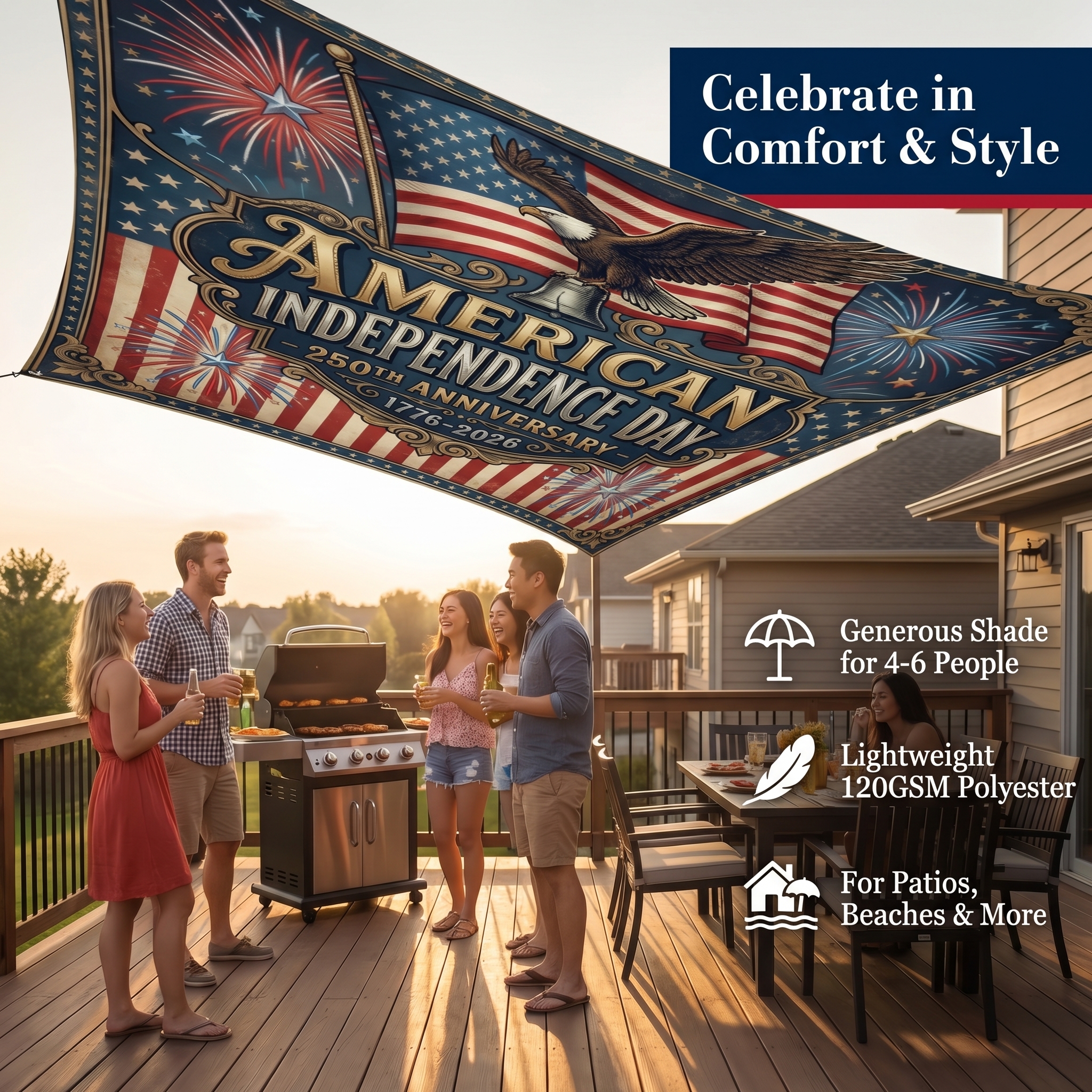 Liberty Eagle 250 Anniversary Canopy Tarp