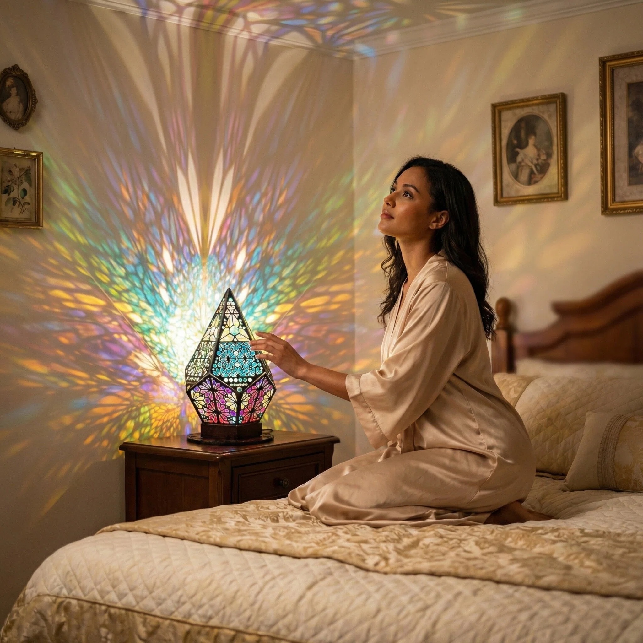 Mosaic Prism Projection Lamp