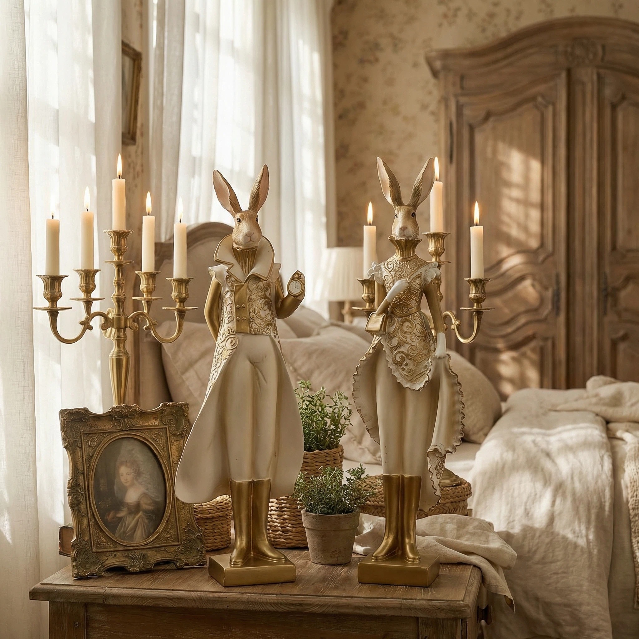 ロイヤルセランゴールROYASELANGOR 跳兎FIGURNE/RABBIT 2 PCS Regal Heirloom Rabbit Figurine – RedwoodForest