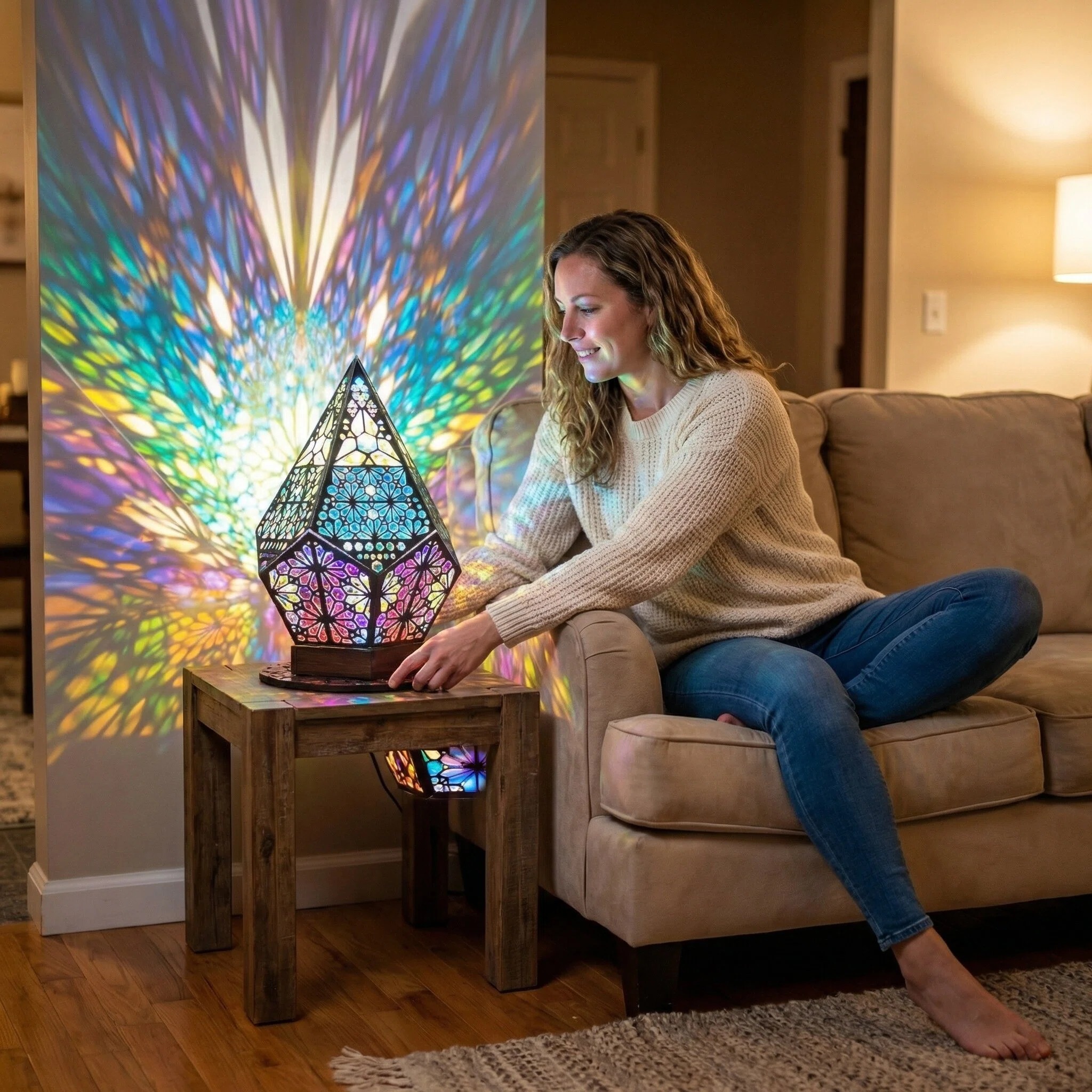 Mosaic Prism Projection Lamp