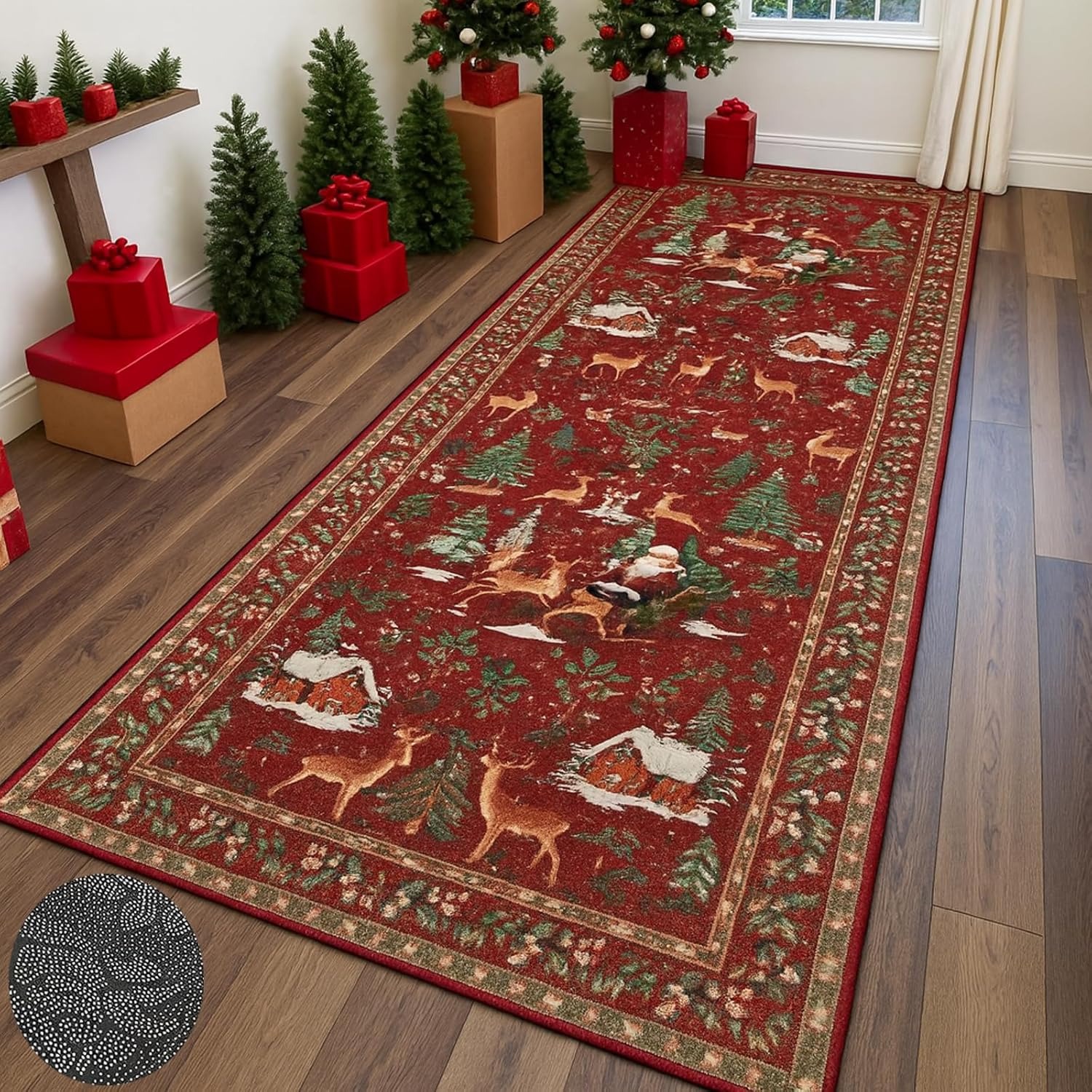 🎄Early Christmas Sale - 50% OFF🔥Christmas Reindeer & Trees Runner Mat (20" x 71")
